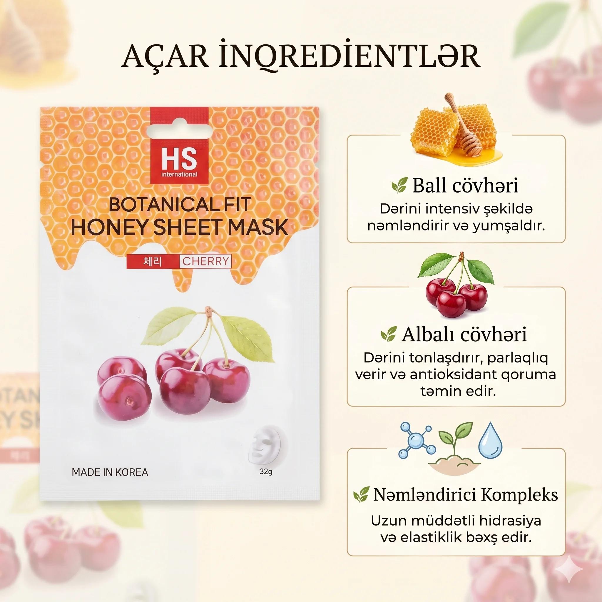 Parça maska HS International Botanical Fit Bal və Albalı ilə 23 q - миниатюра 3