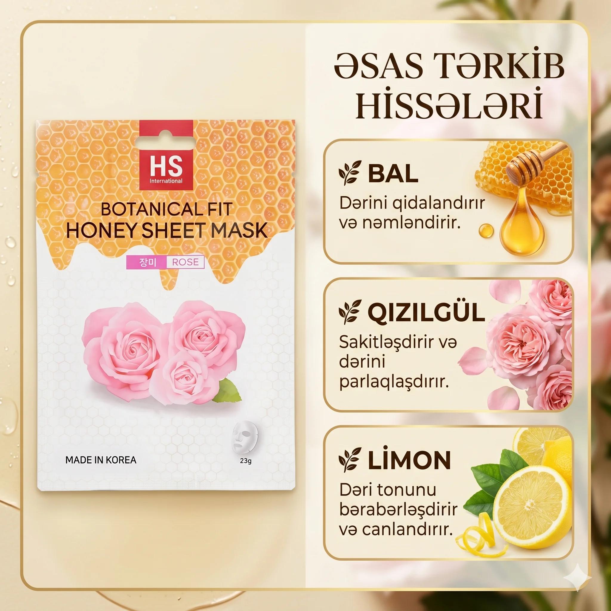 Parça maska HS International Botanical Fit Rose 23 q - миниатюра 3