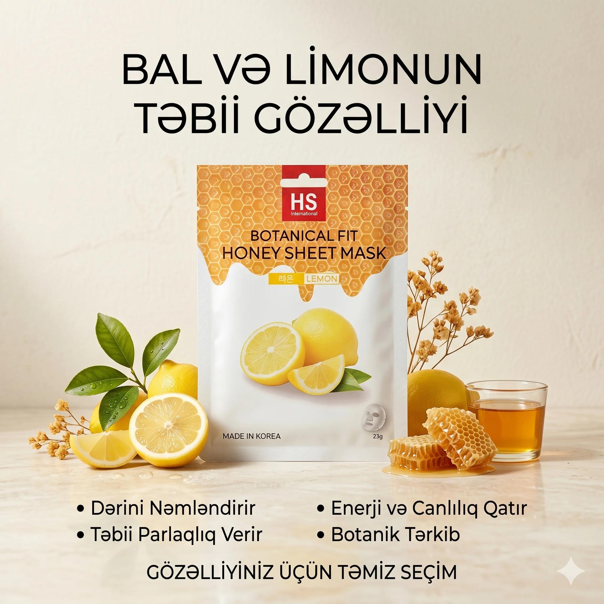Parça maska HS International Botanical Fit Bal və Limon ilə 23 q - миниатюра 2
