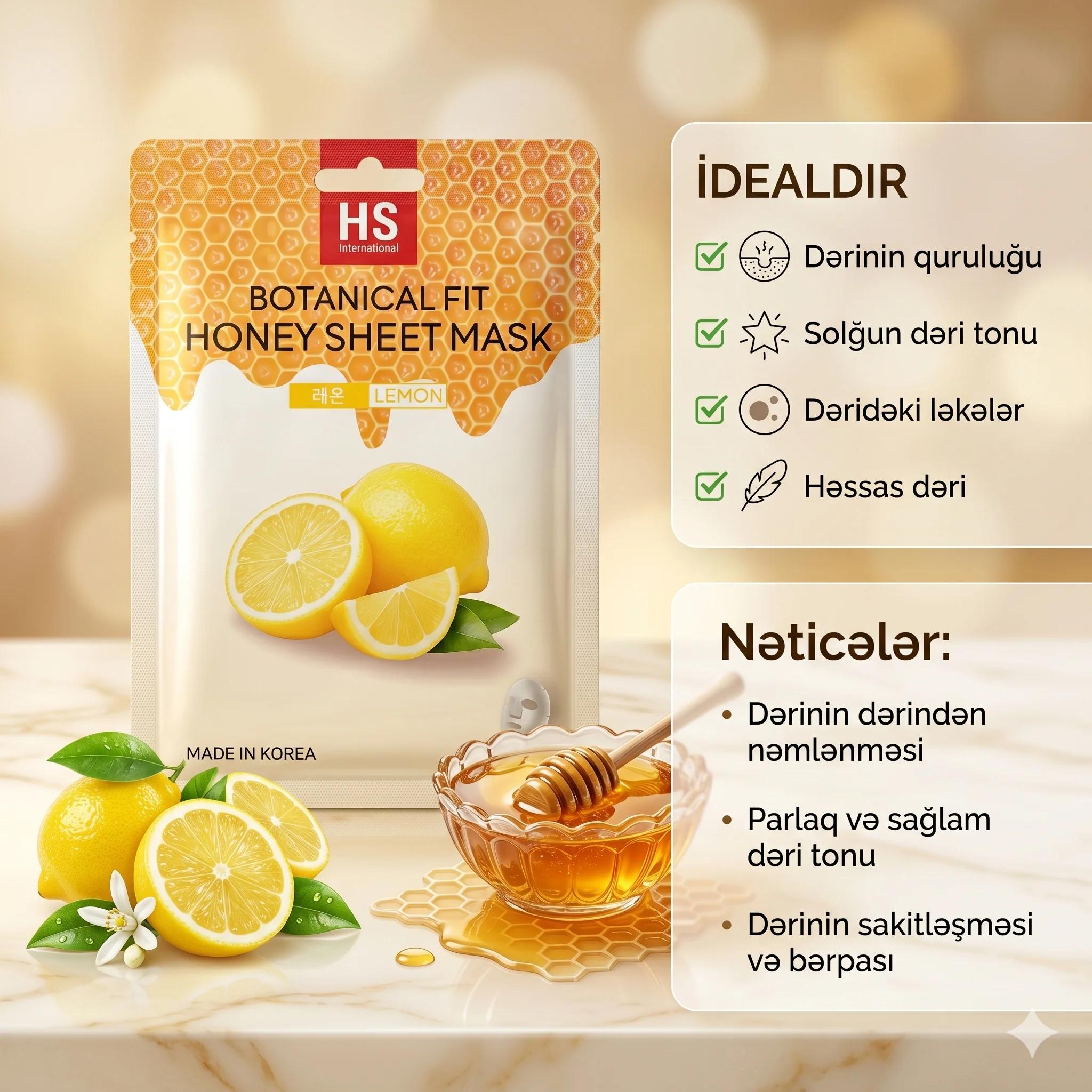 Parça maska HS International Botanical Fit Bal və Limon ilə 23 q - миниатюра 4