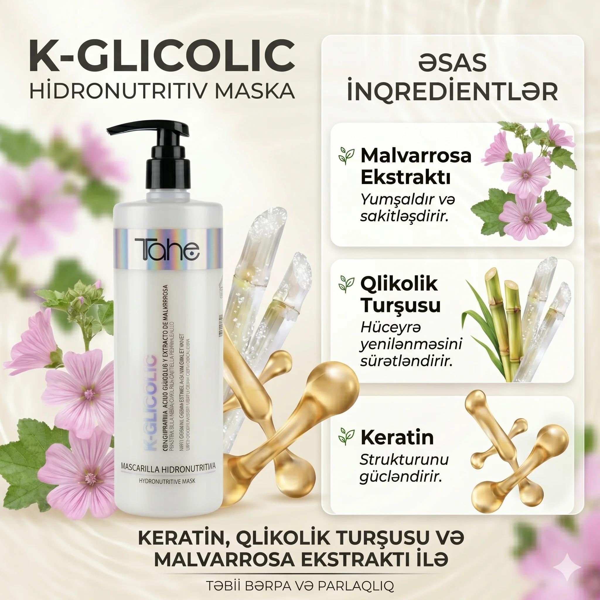 Tahe K-Glicolic Hydronutritive mask 1000ml - миниатюра 3