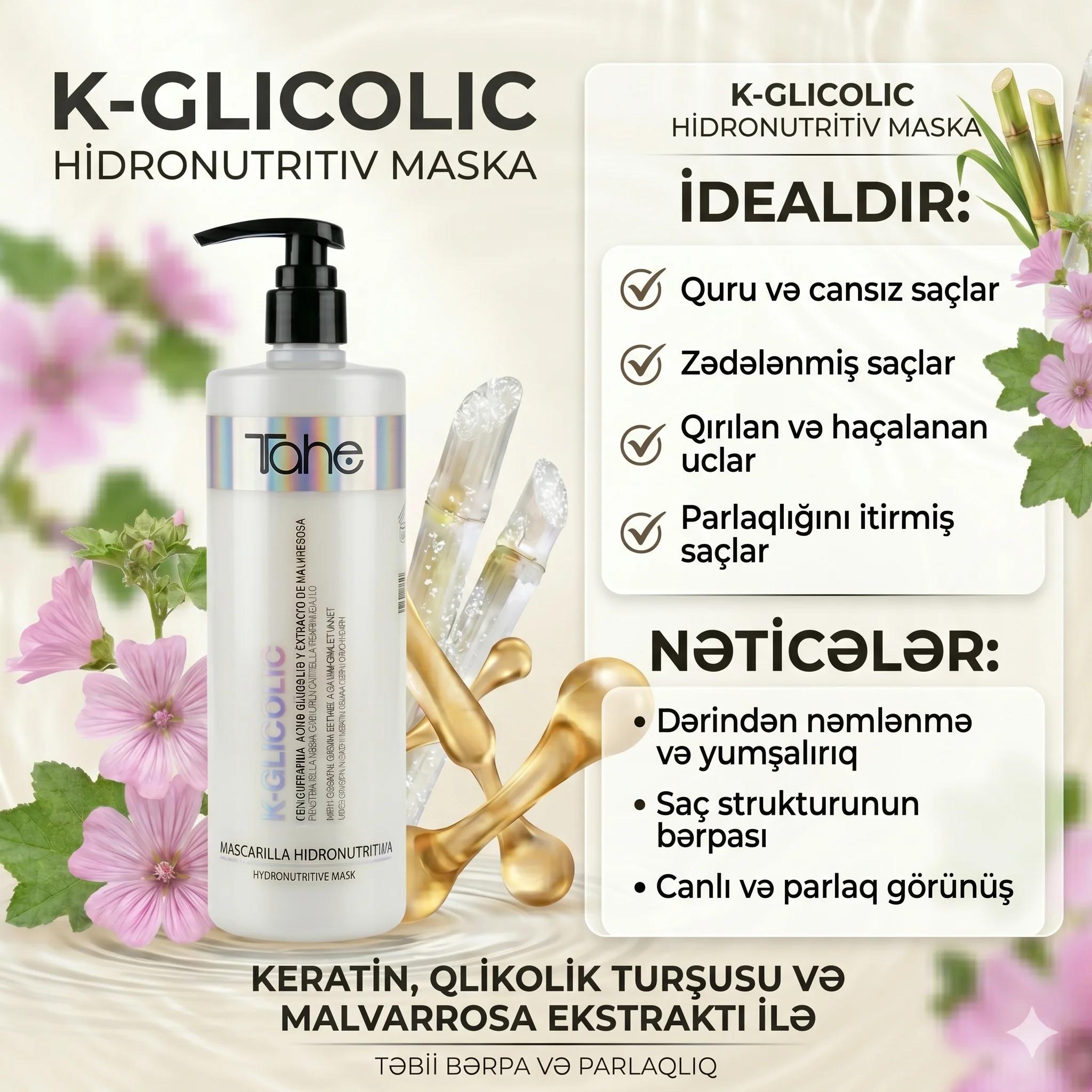 Tahe K-Glicolic Hydronutritive mask 1000ml - миниатюра 4
