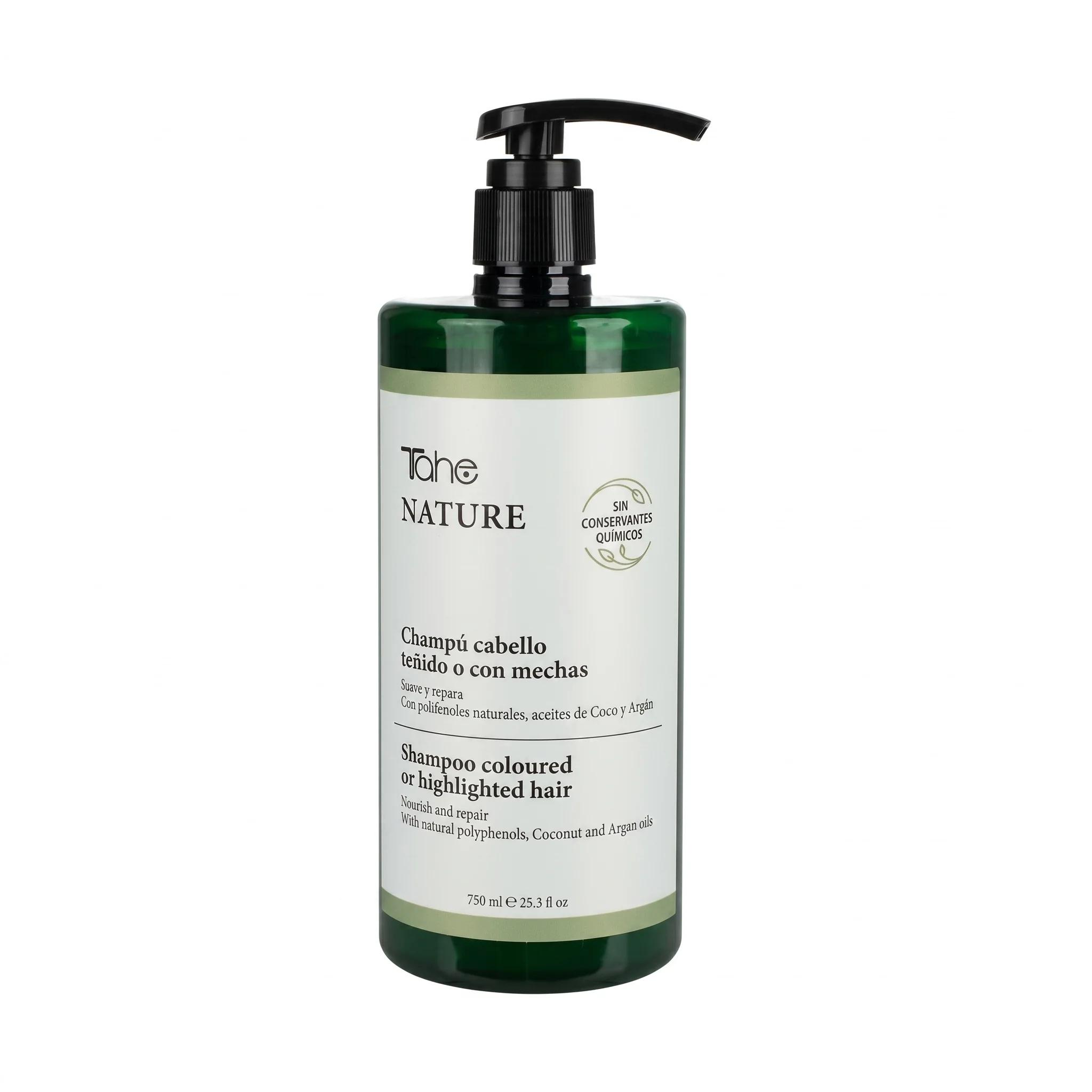 Tahe Nature Shampoo coloured or highlighted hair 750ml - изображение 1
