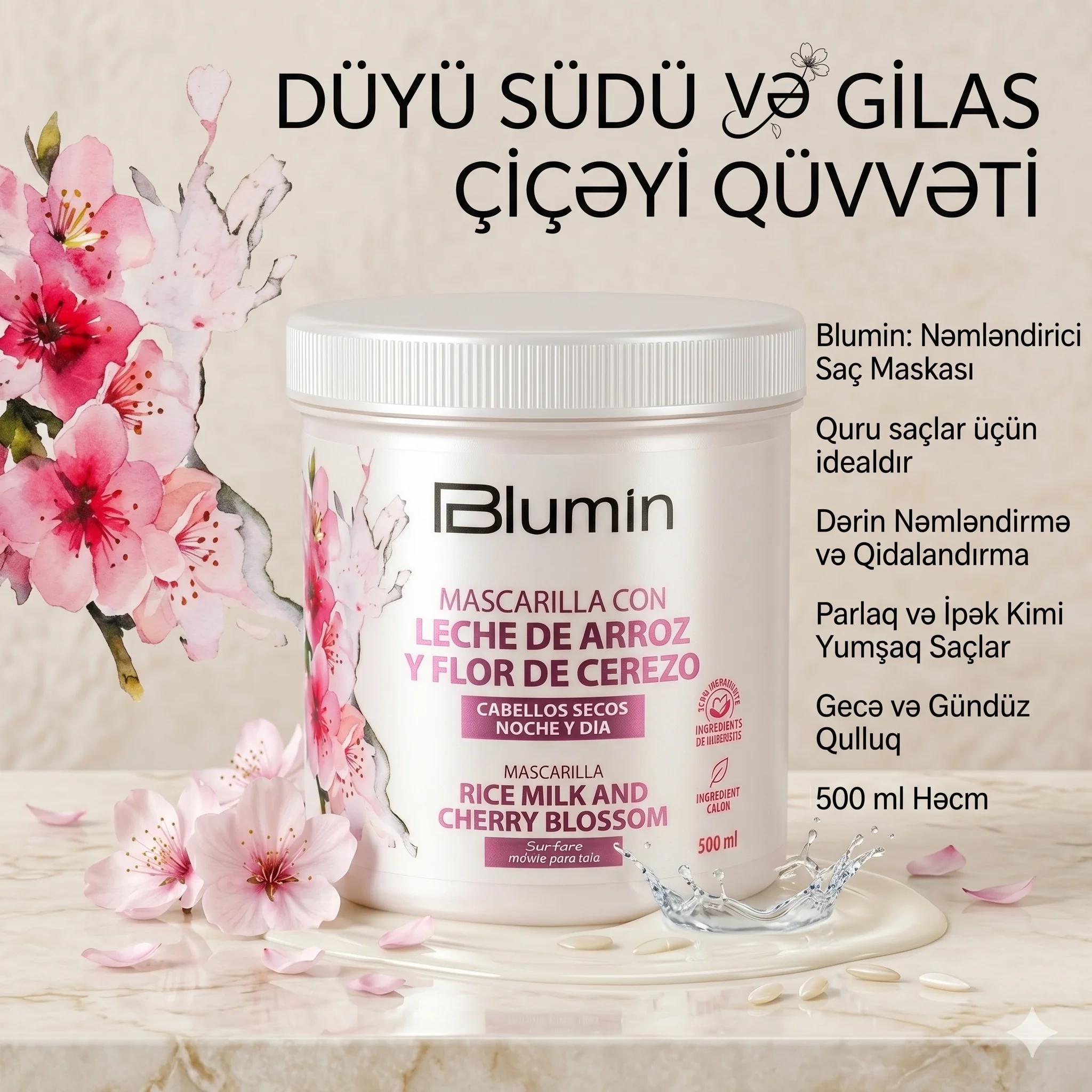 BLUMIN Mask with milk and cherry blossom 700ml - миниатюра 2