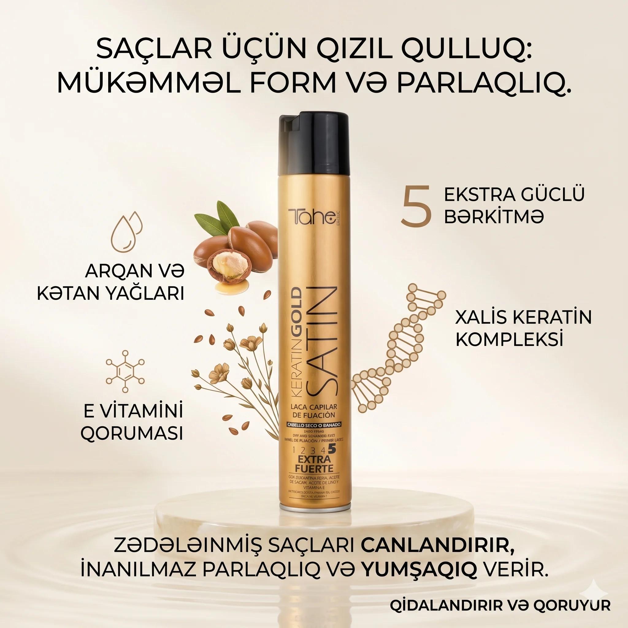 Tahe-KERATİN GOLD SATIN 400ML-FIJACION 3  (NUEVA FORMULA) - миниатюра 2