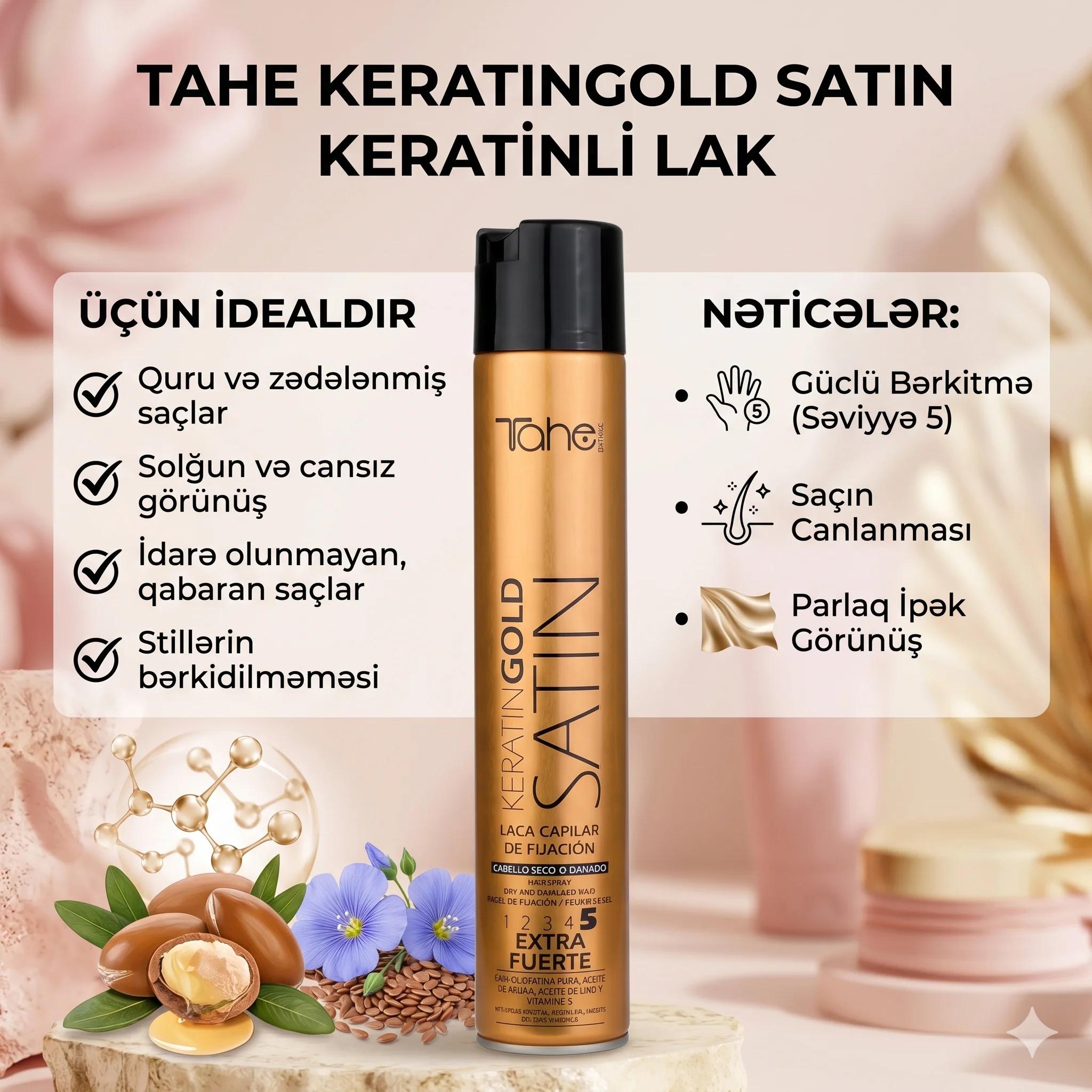 Tahe-KERATİN GOLD SATIN 400ML-FIJACION 3  (NUEVA FORMULA) - миниатюра 4