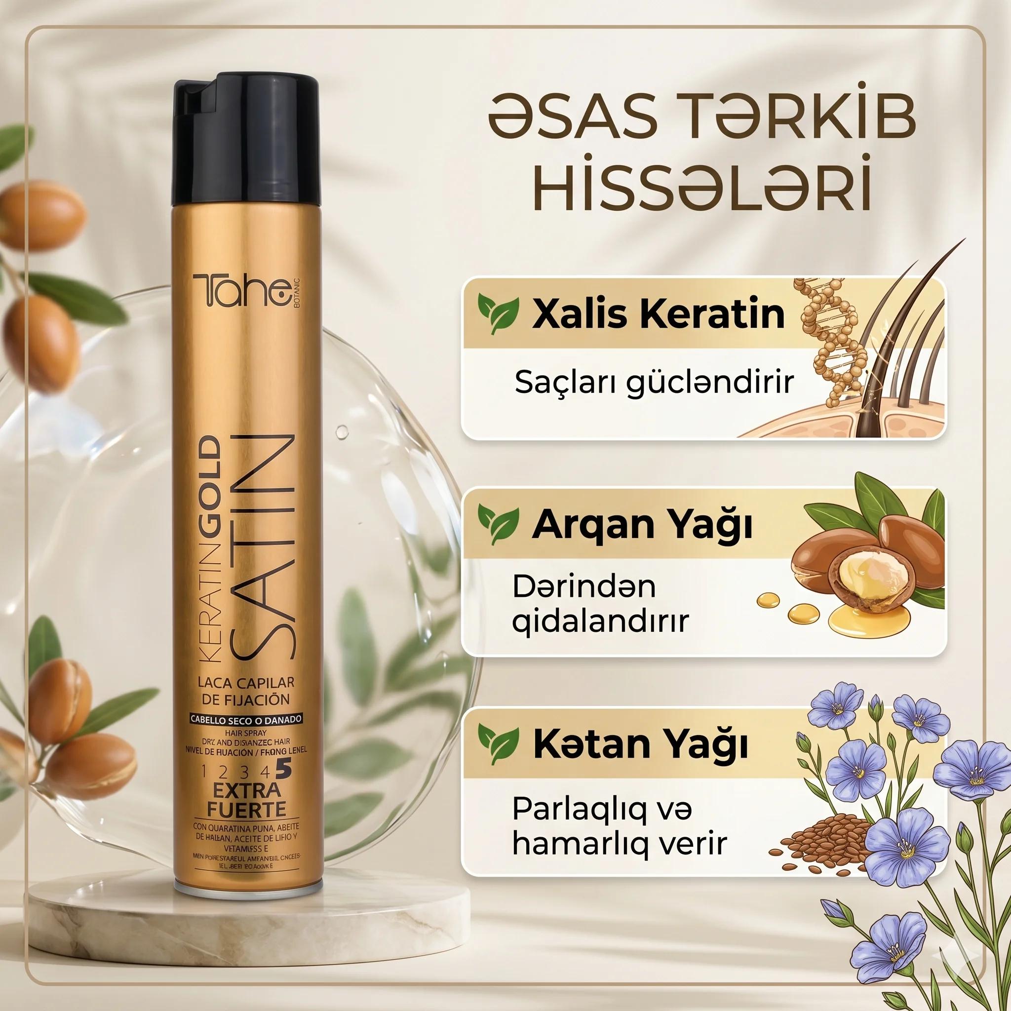 Tahe-KERATİN GOLD SATIN 400ML-FIJACION 3  (NUEVA FORMULA) - миниатюра 7