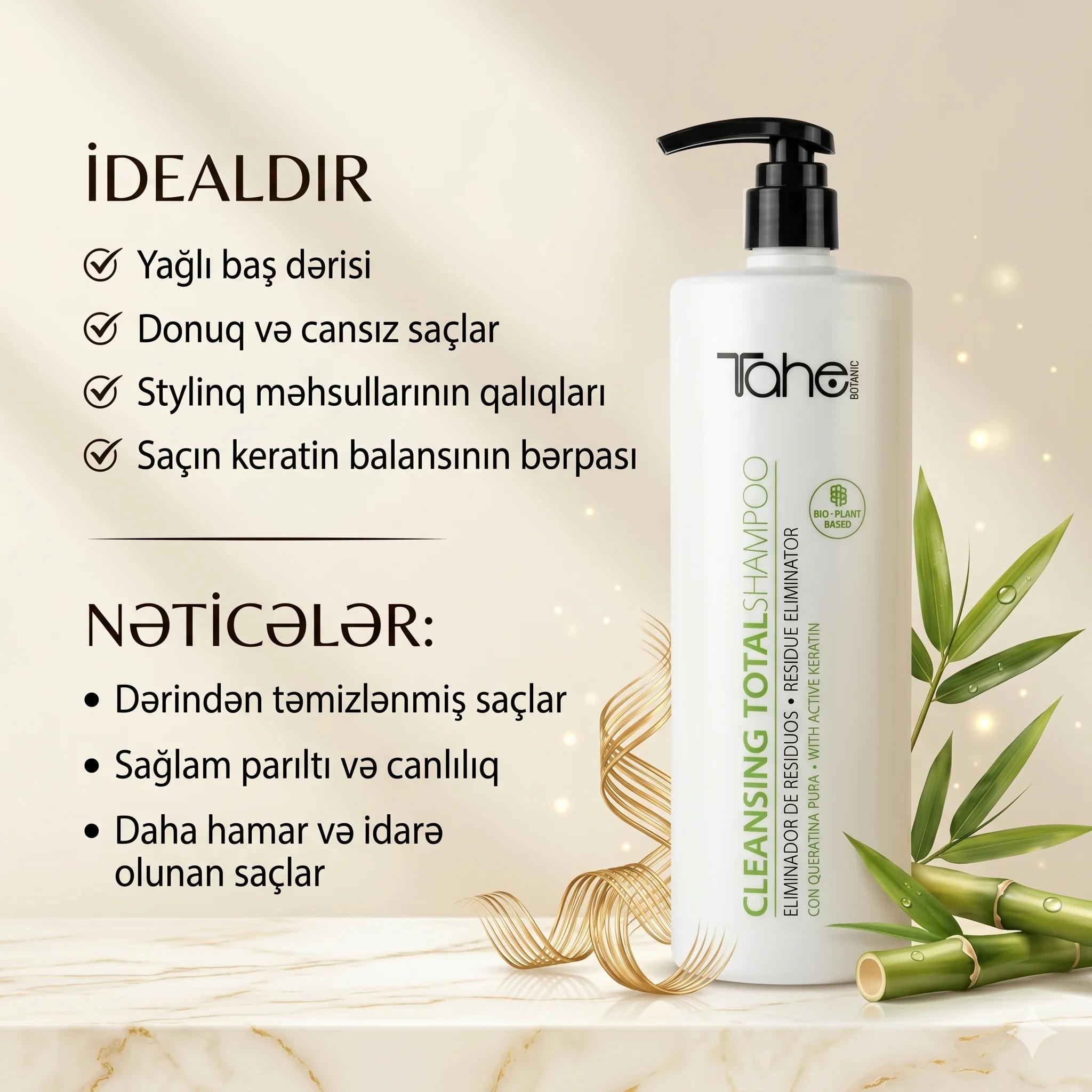 Tahe Cleansing Total Shampoo 1000 ml - миниатюра 8