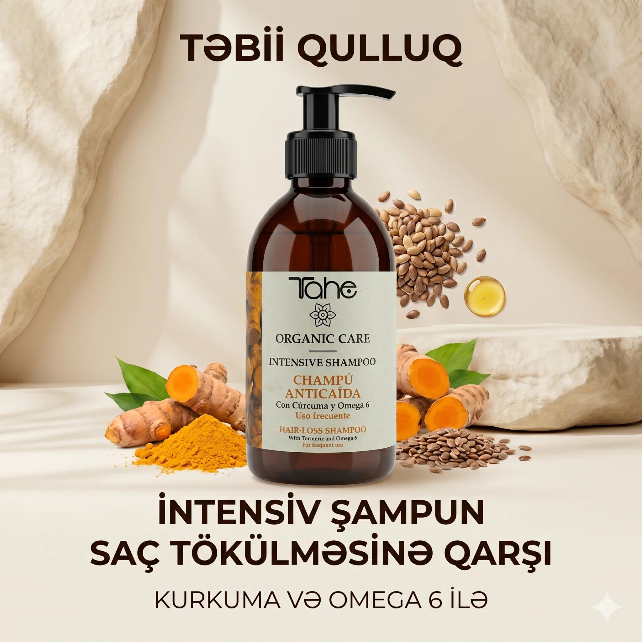 Tahe Organic Care INTENSIVE SHAMPOO ANTICAIDA 300 ML - миниатюра 2