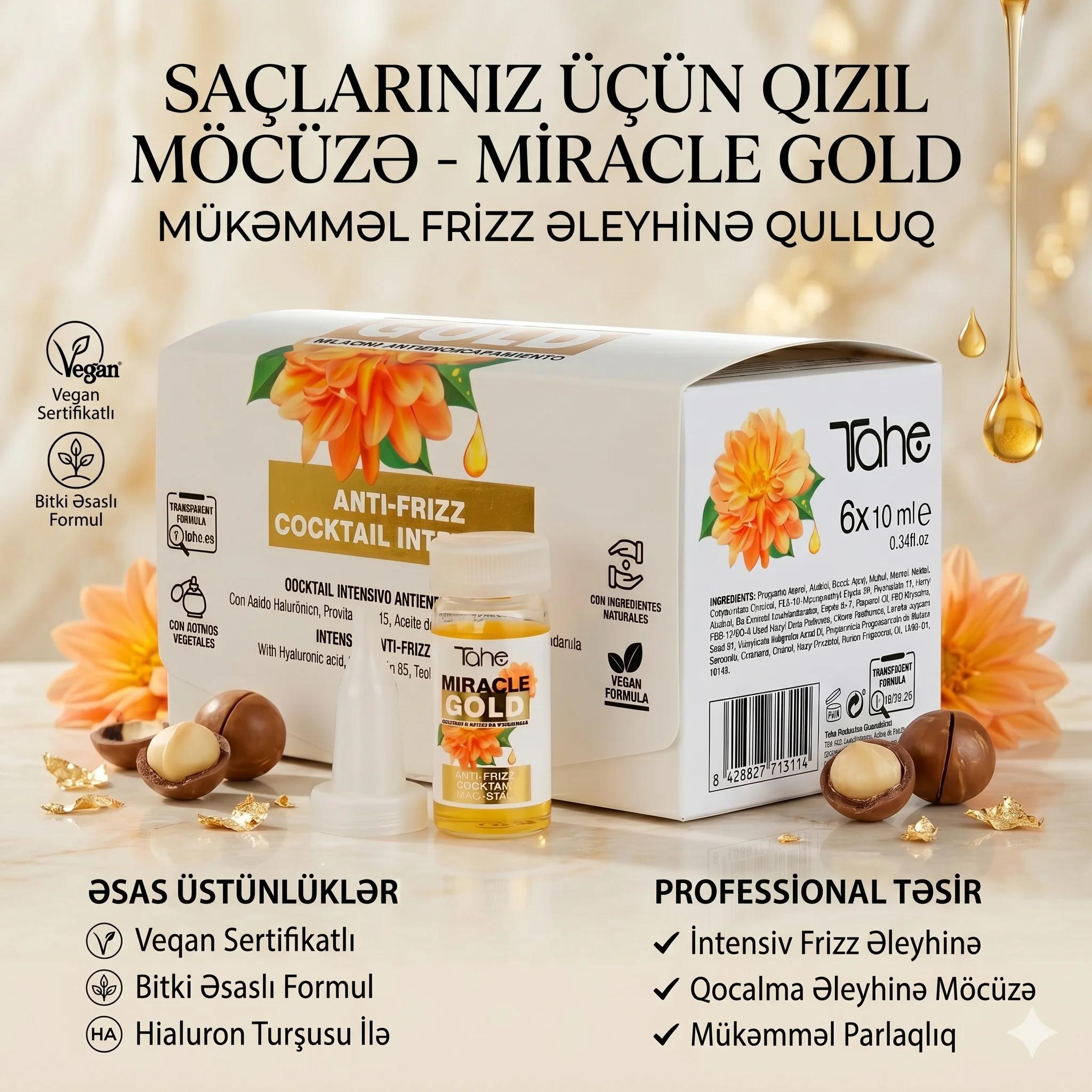 MIRACLE GOLD ANTI FRIZZ-COCKTAIL INTENSIVO 6X10ML - миниатюра 2