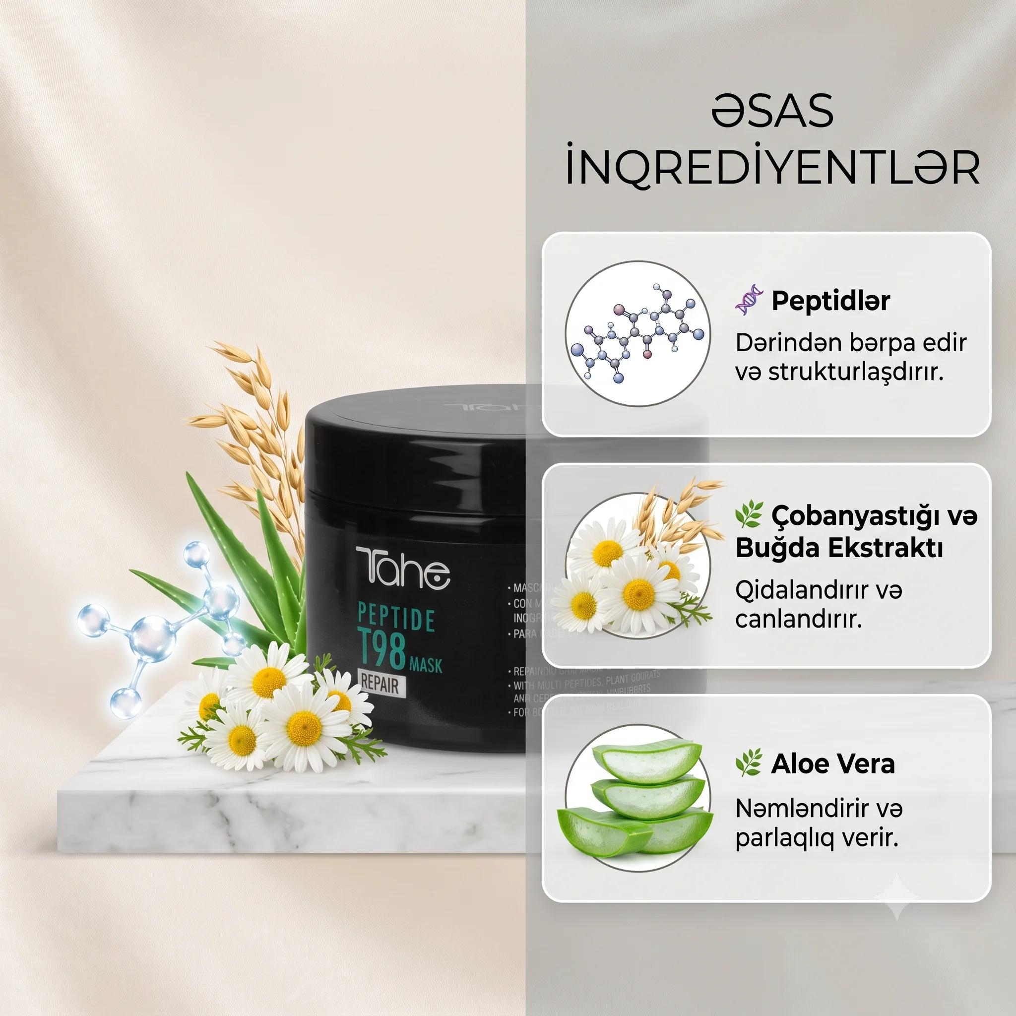 Tahe T98 Peptide Repair Mask 300ml - миниатюра 3
