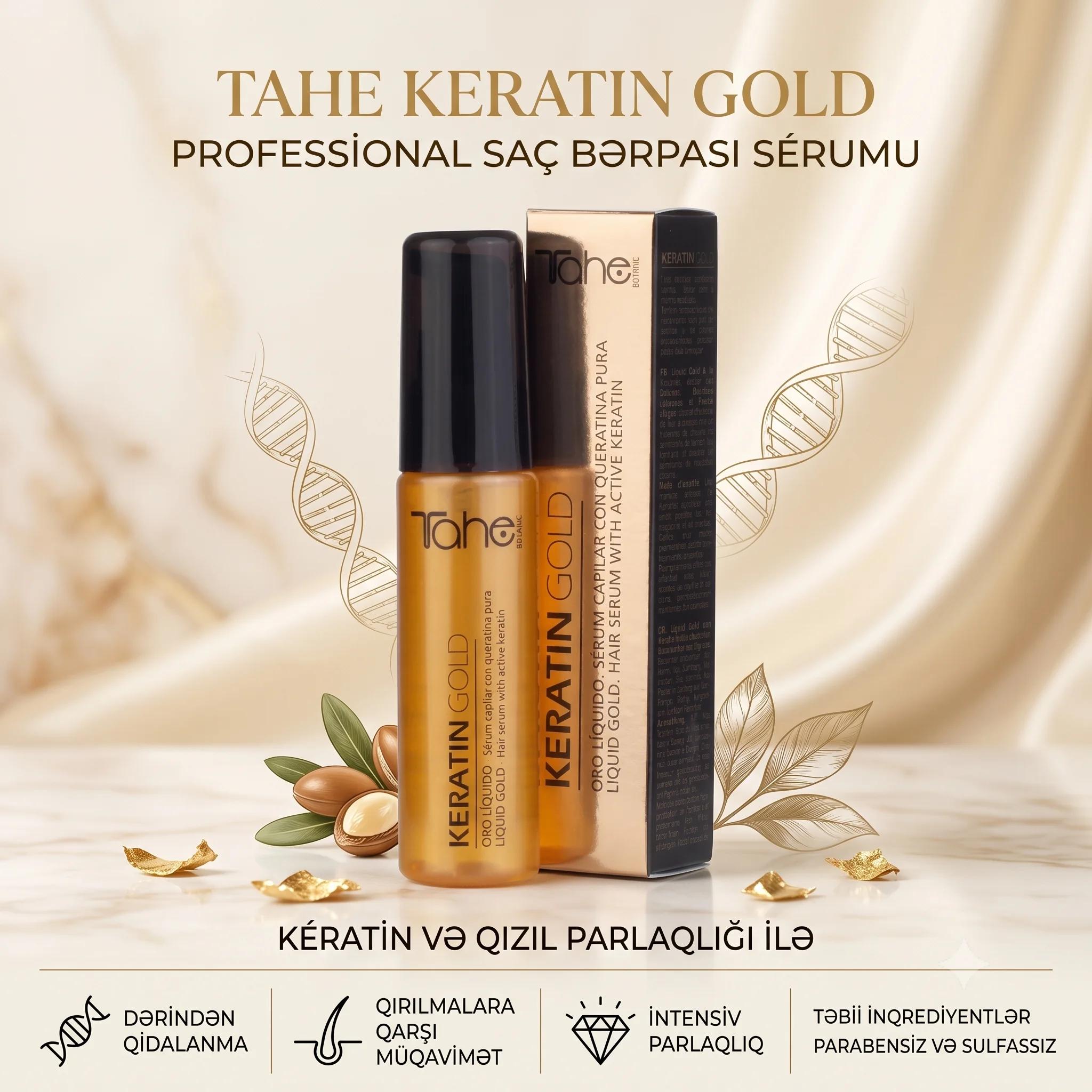 Tahe Keratin Gold Oil 30ml - миниатюра 2