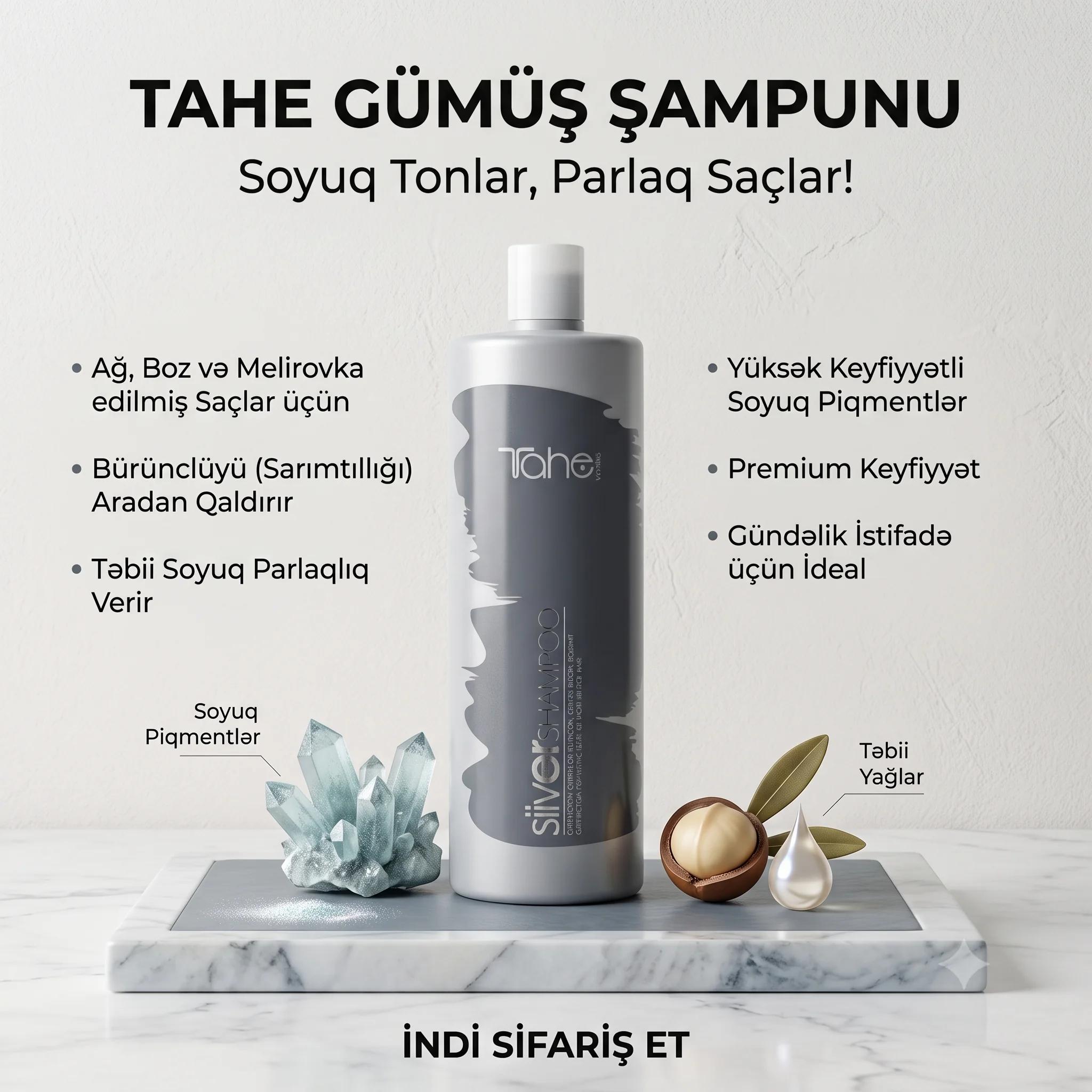 Tahe Silver Shampoo 1000ml - миниатюра 2