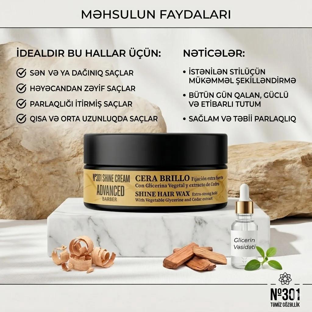 A.BARBER-Nº301 SHINE CREAM 100ML (CERA BRILLO C/EXT CEDRO) - миниатюра 4