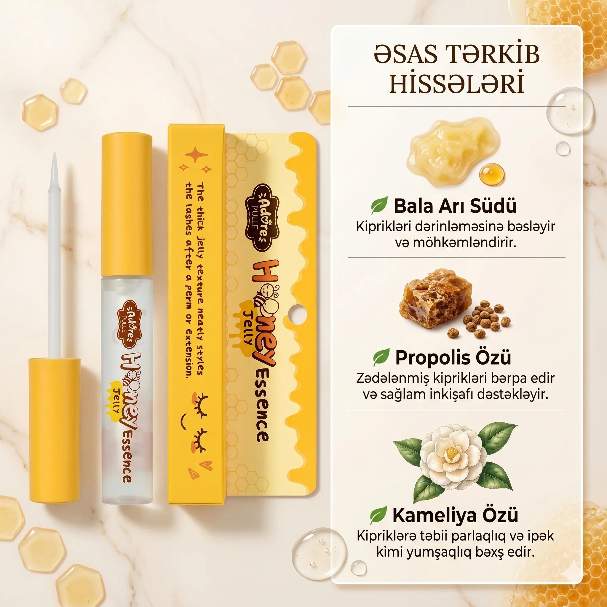 Kirpiklər və qaşlar üçün zərdab Puluk Honey Essence - миниатюра 3