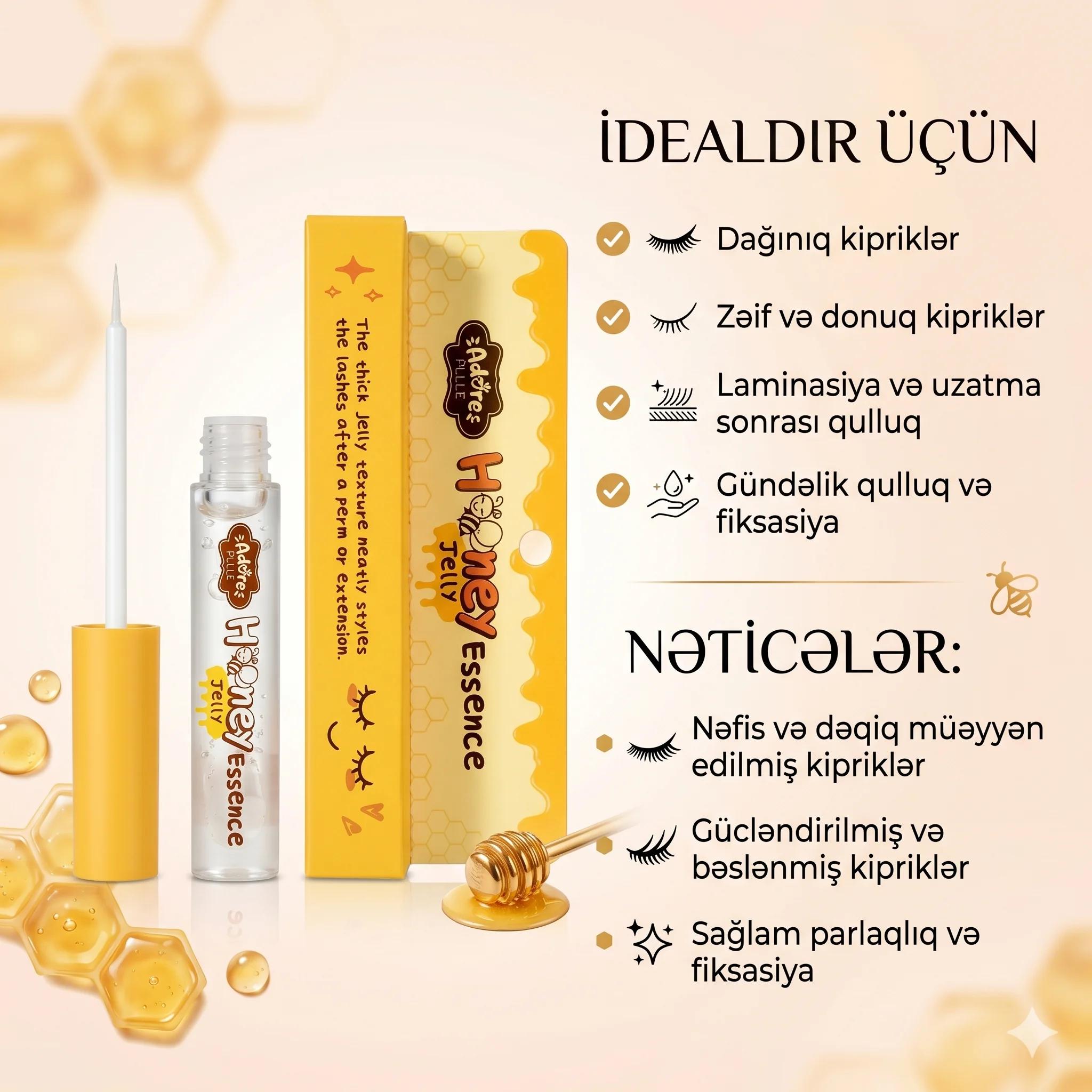 Kirpiklər və qaşlar üçün zərdab Puluk Honey Essence - миниатюра 4