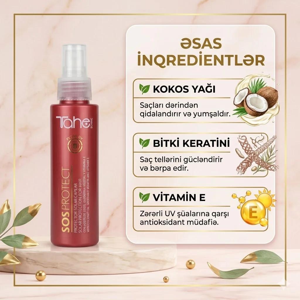 Tahe SOS PROTECT - МАСЛО ДЛЯ ВОЛОС 100ml - миниатюра 3