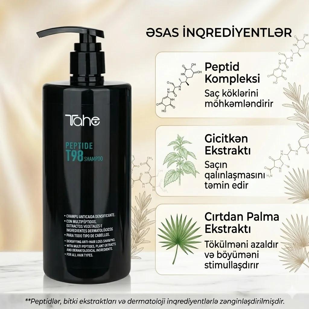 Tahe Peptide T98 Shampoo 750ml - миниатюра 3