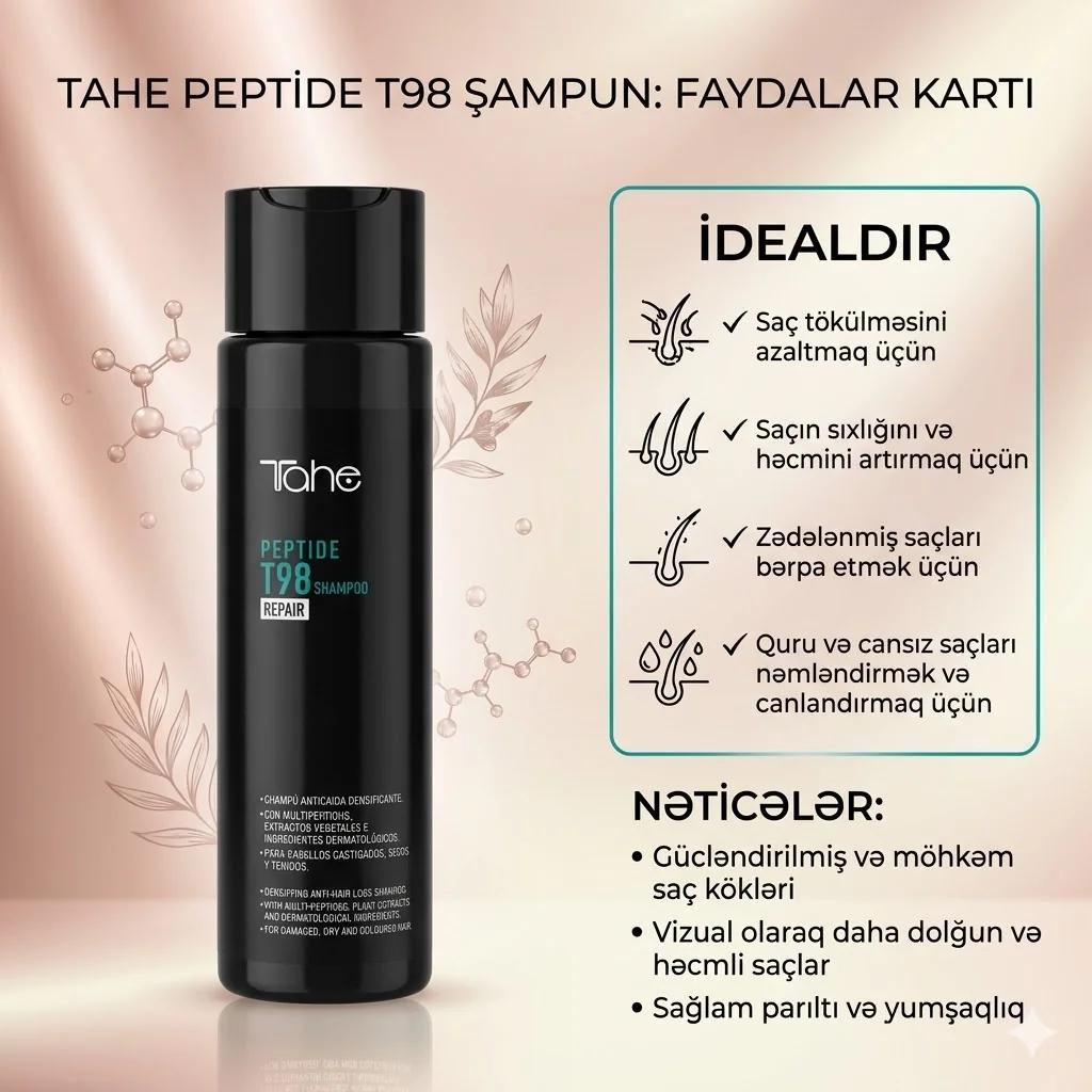 Tahe Peptide T98 Shampoo 300ml - миниатюра 4
