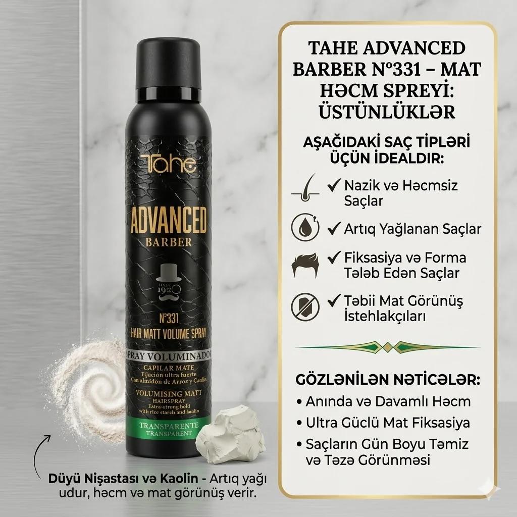 A.BARBER-Nº331 HAIR MATT VOLUME SPRAY 200ML - TRANSPARENTE - миниатюра 4