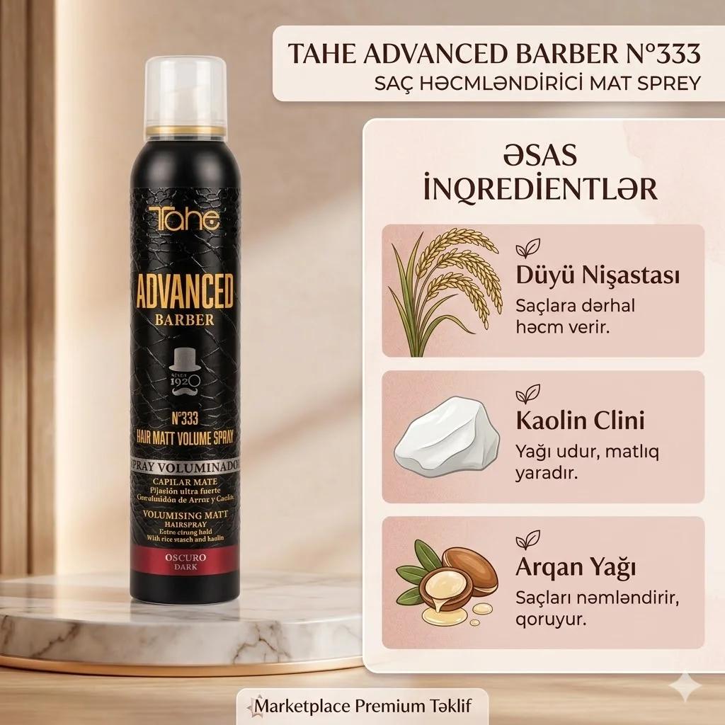 A.BARBER-Nº333 HAIR MATT VOLUME SPRAY 200ML - OSCURO - миниатюра 3