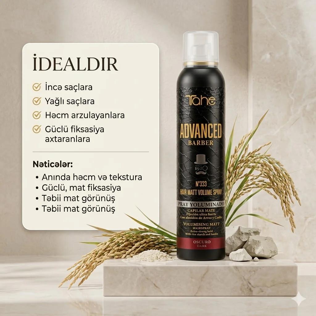 A.BARBER-Nº333 HAIR MATT VOLUME SPRAY 200ML - OSCURO - миниатюра 4
