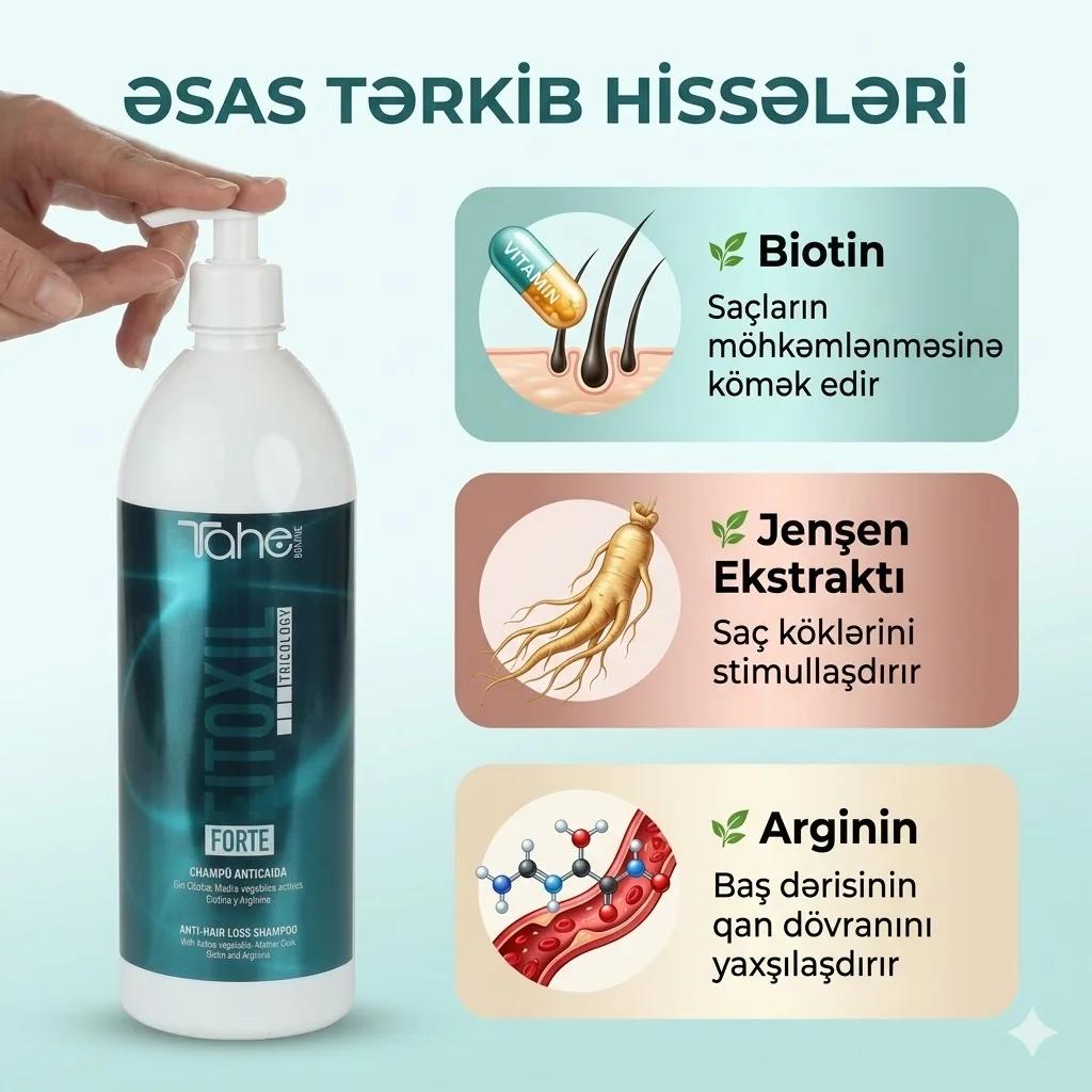 Tahe Fitoxil Tricology Forte Shampoo 1000ml - миниатюра 3