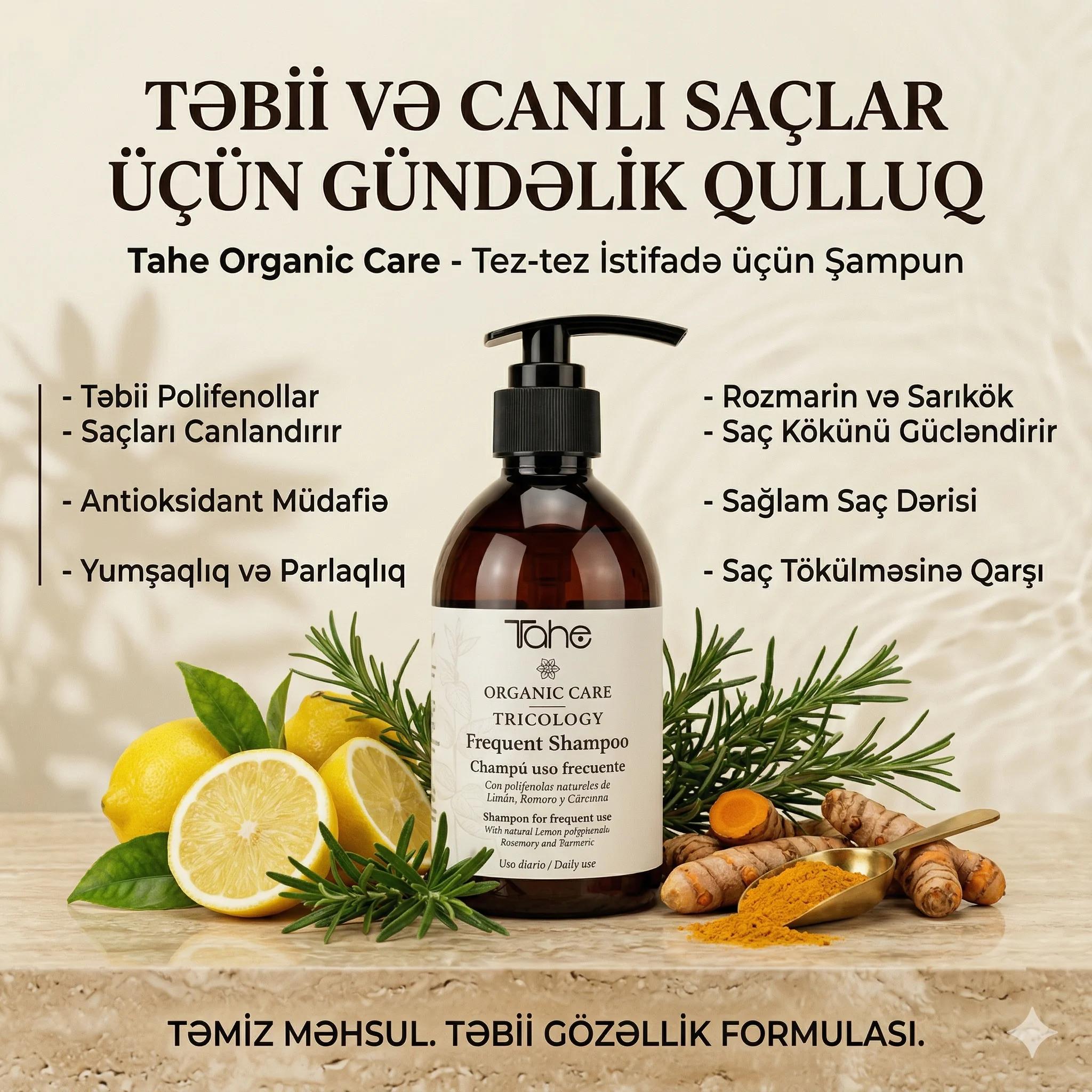Tahe Organic Care TRICOLOGY-BALANCE SHAMPOO 300ML - миниатюра 2