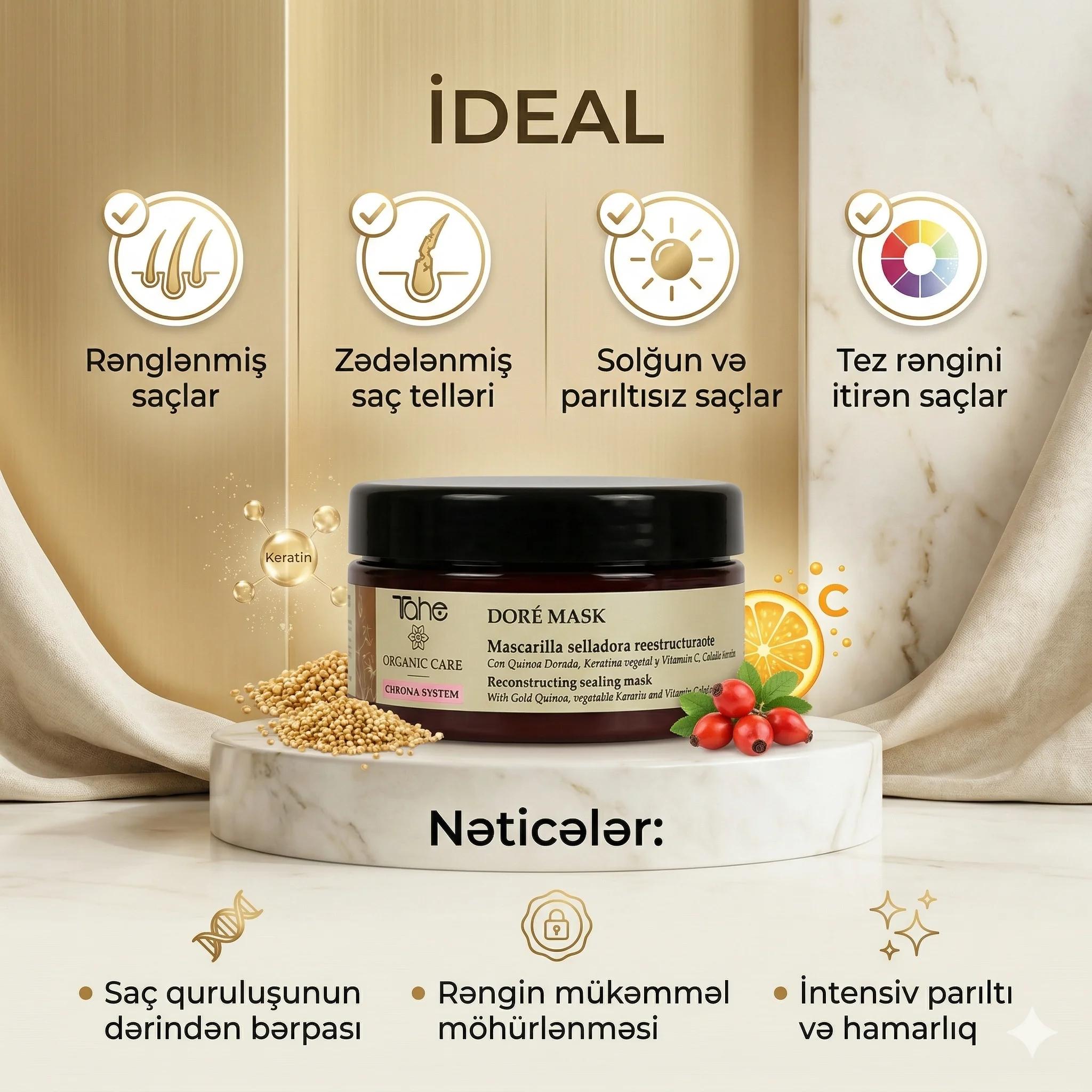 Tahe Organic Care Dore Mask 300ml - миниатюра 4