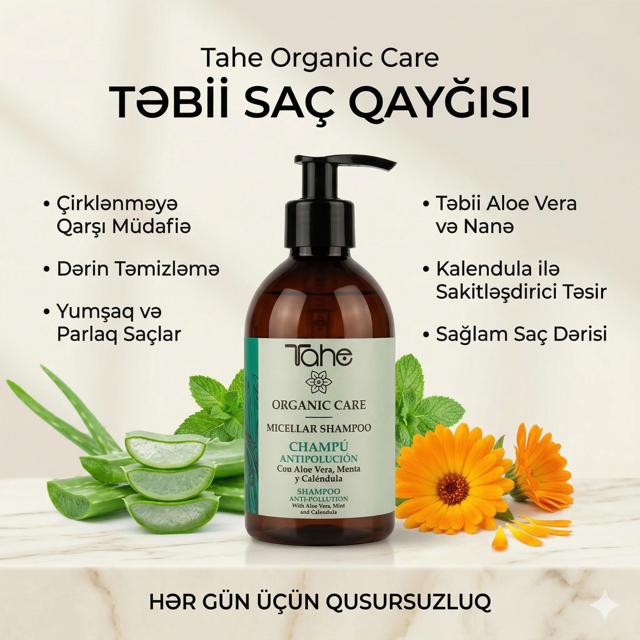 Tahe Organic Care MICELLAR SHAMPOO -CH. ANTIPOLUCION 300 ML - миниатюра 2