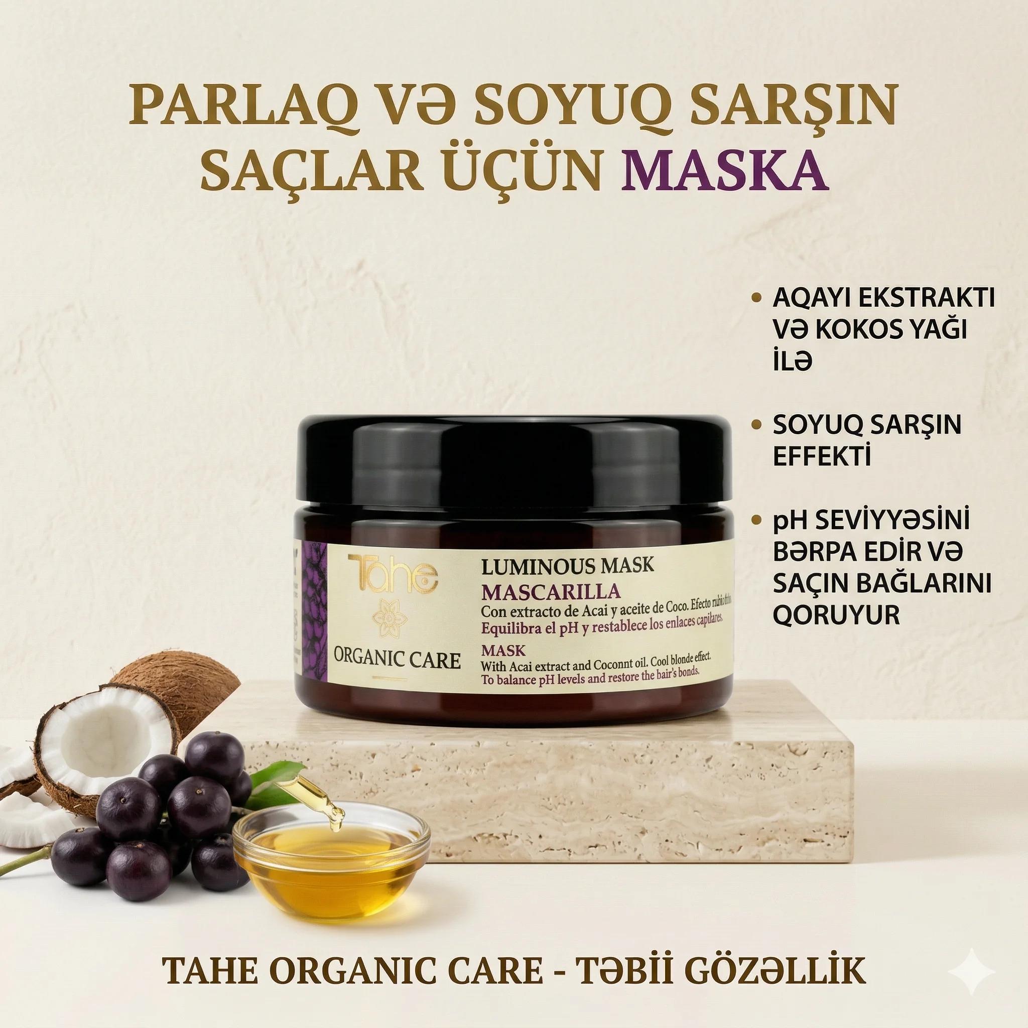 Tahe Organic Care-LUMINOUS MASK 300 ML - миниатюра 2