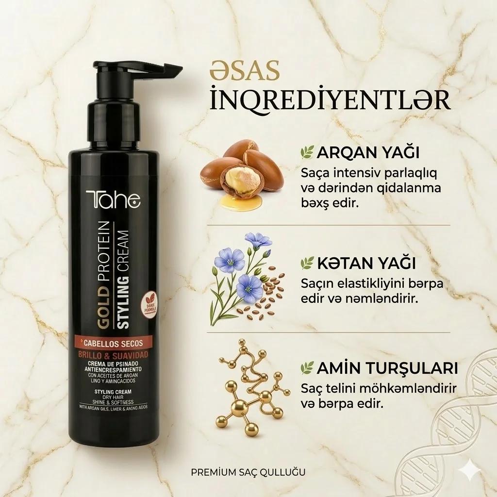 Gold Protein Styling Cream 200ml - миниатюра 3