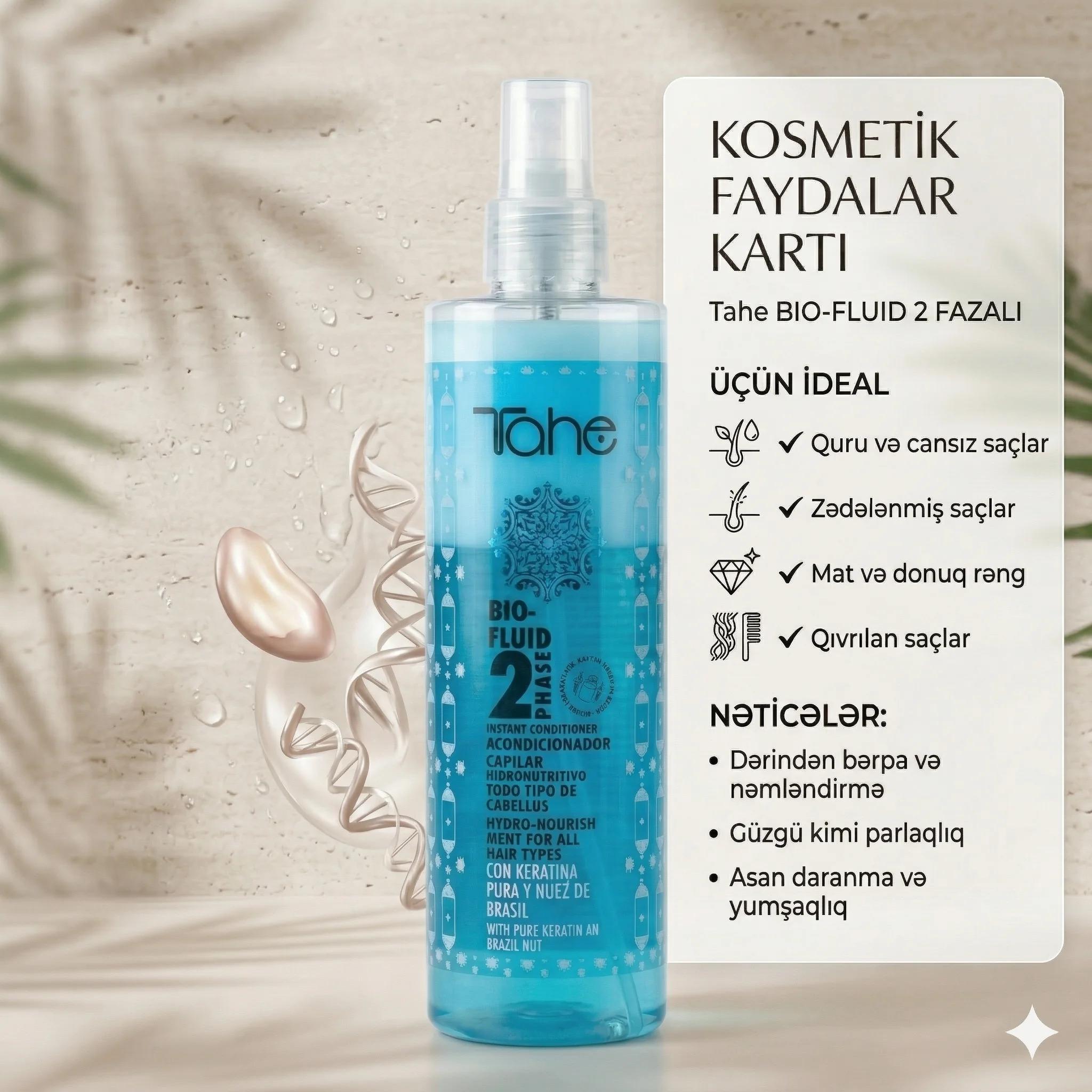 Tahe Bio Fluid 2 Phase Condcioner Con Keratina 300ml - миниатюра 4