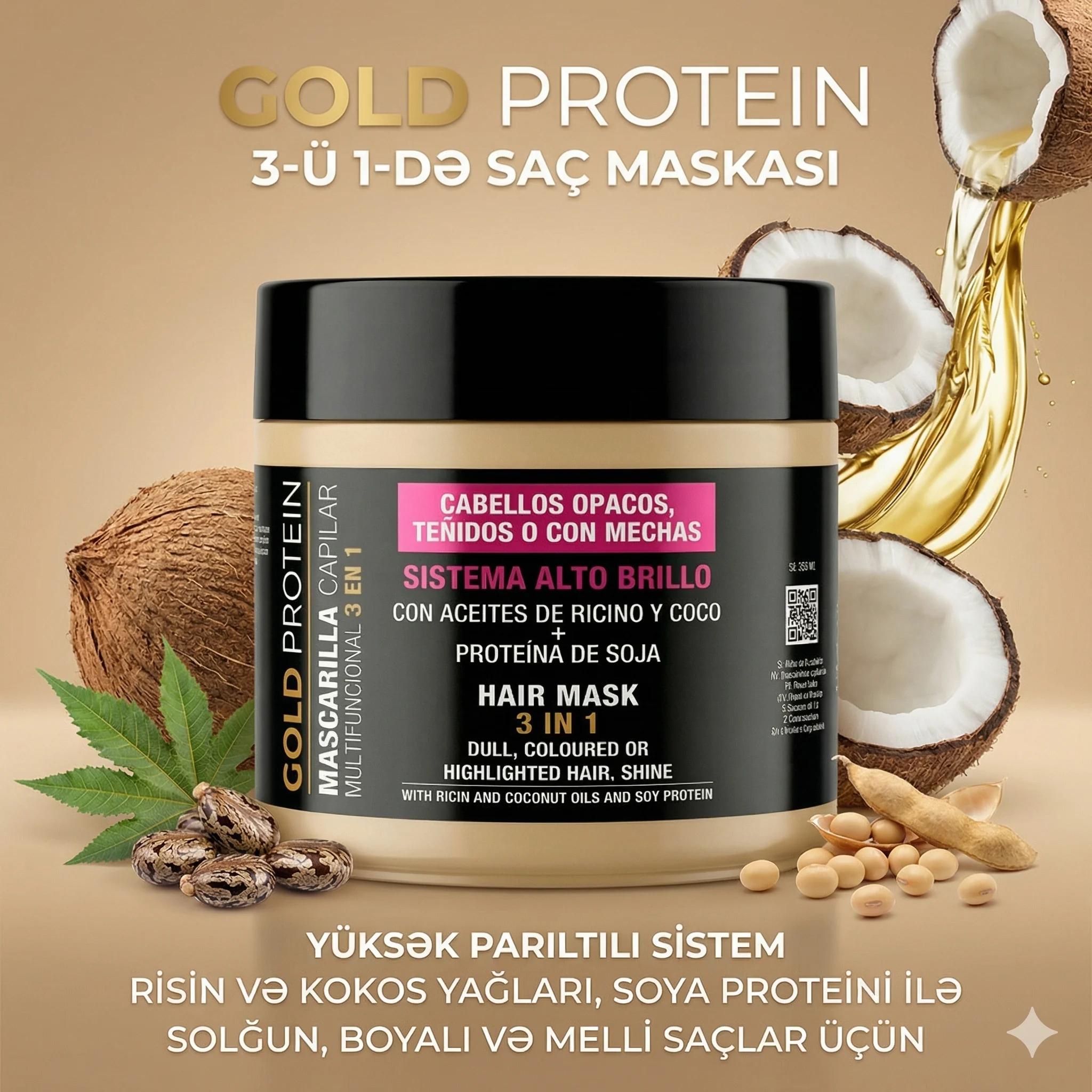 Tahe Gold Protein Mascarilla Capilar 400ml - миниатюра 2