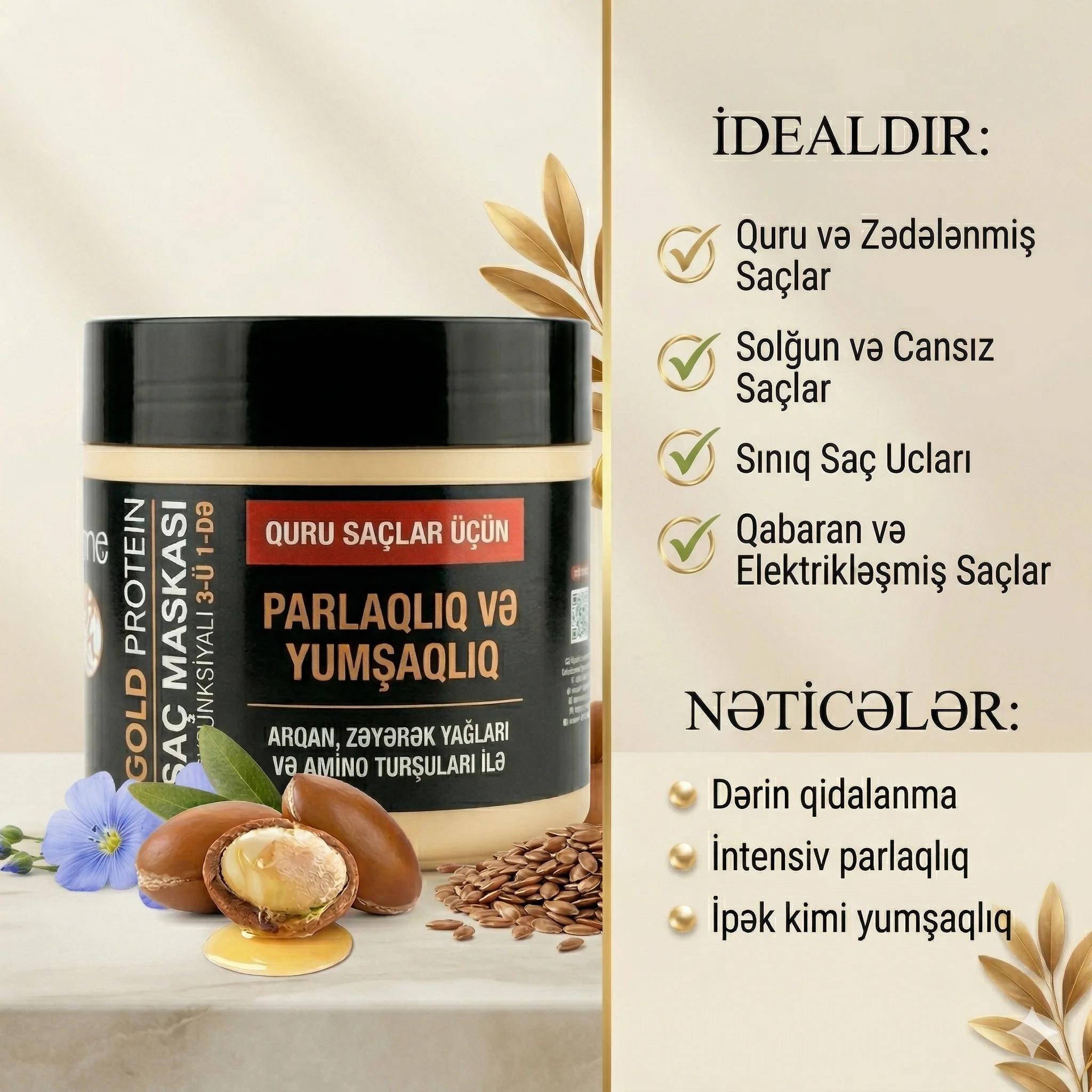 Tahe Gold Protein Mascarilla capilar multifuncional 3in1 400ml - миниатюра 4
