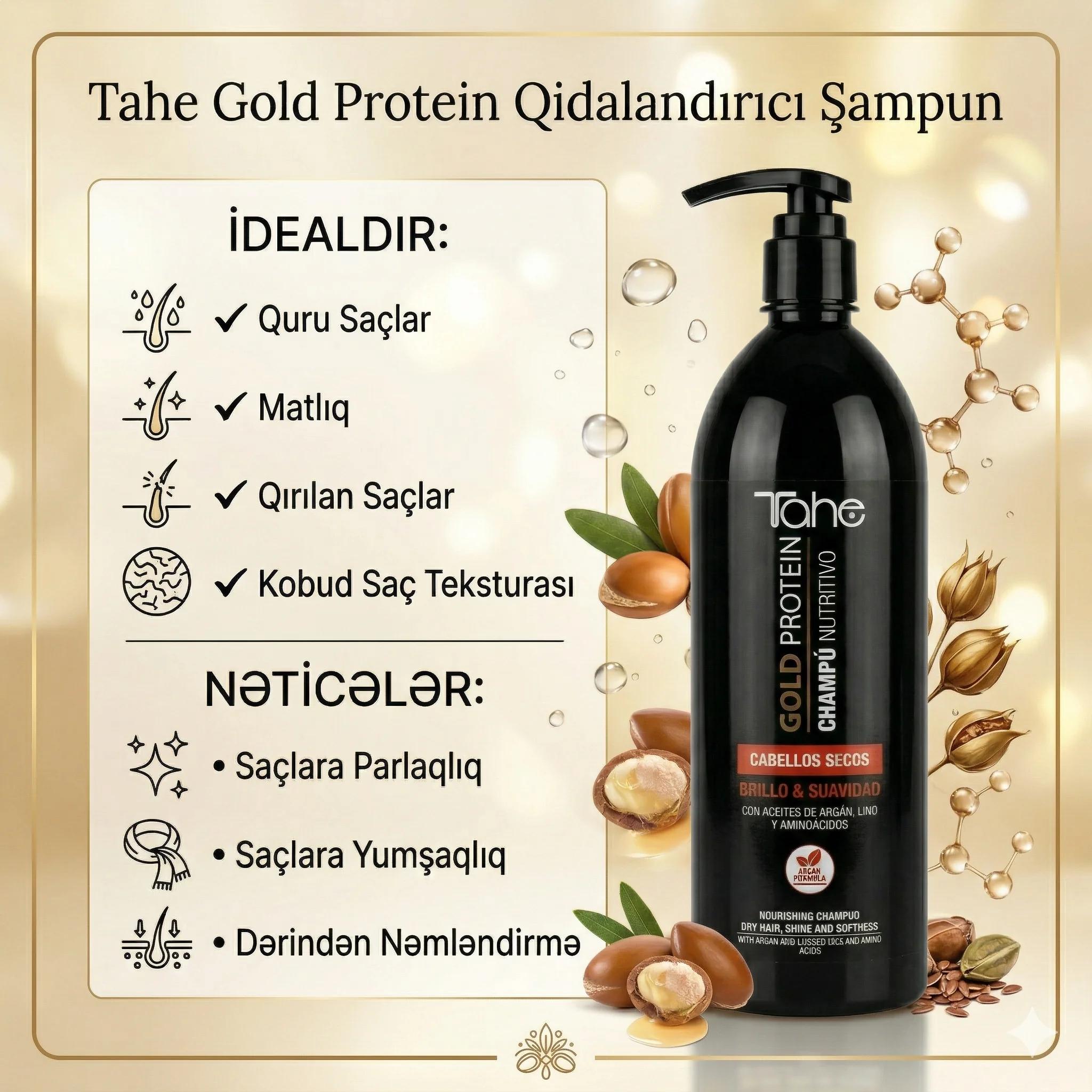 Tahe Gold Protein Mask  Multifunctional 3 in 1 1000ml - миниатюра 4