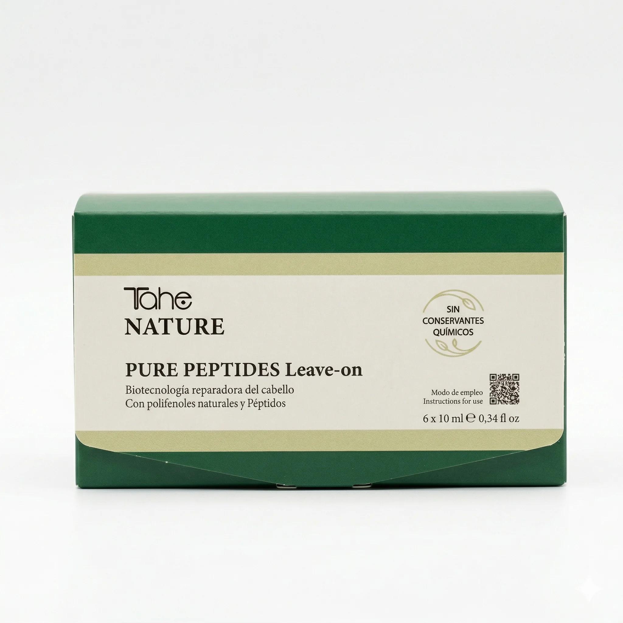 Saç üçün ampul Tahe Nature Pure Peptides Leave-On 6 əd x 10 ml - миниатюра 4