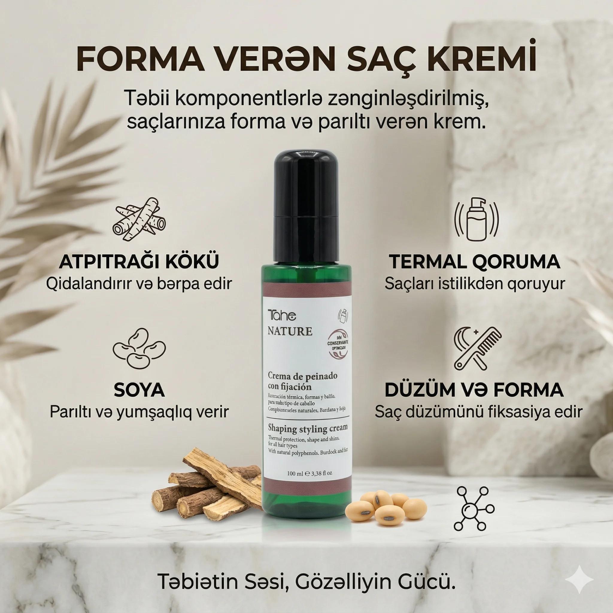 Tahe Nature Shaping styling cream 100ml - миниатюра 2