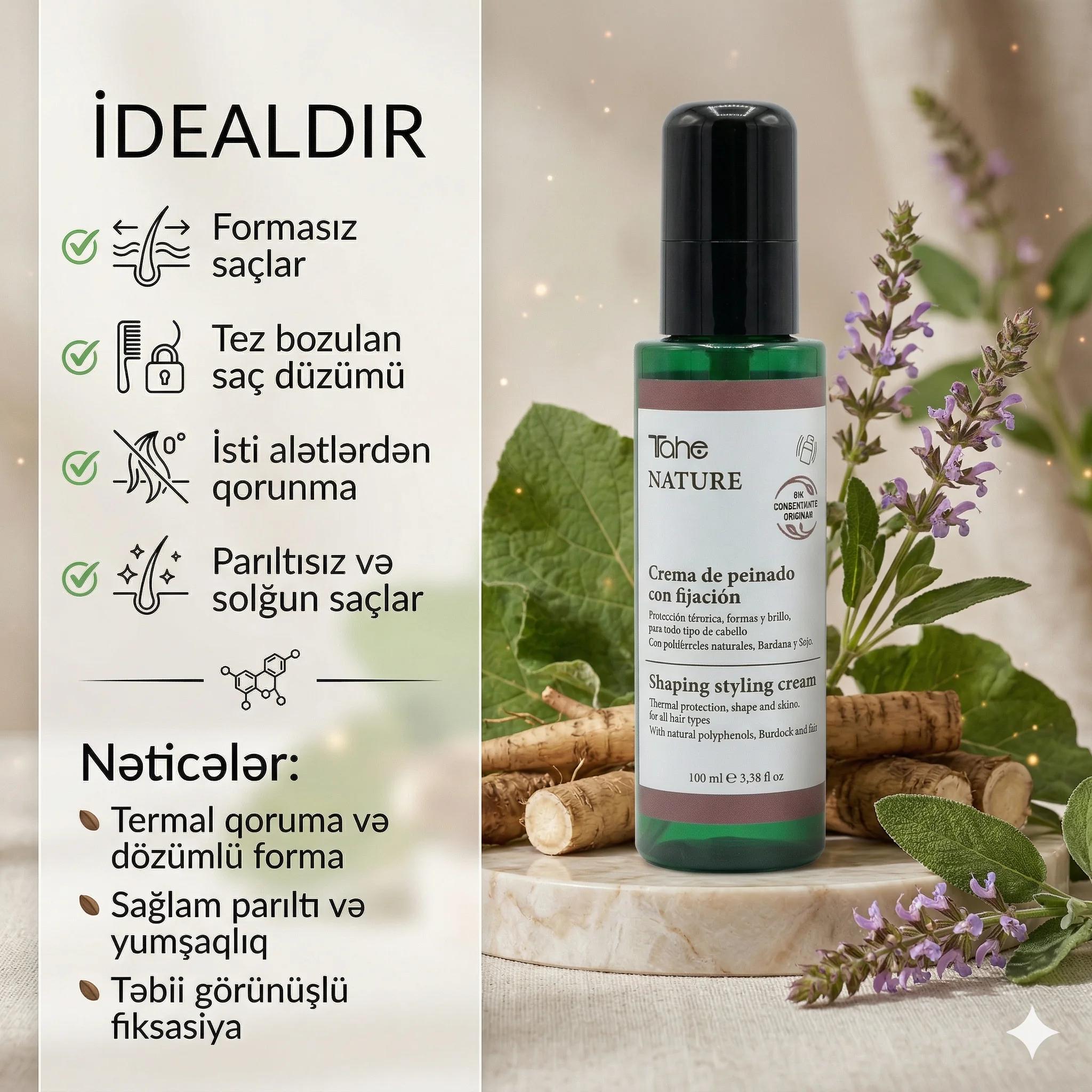 Tahe Nature Shaping styling cream 100ml - миниатюра 4