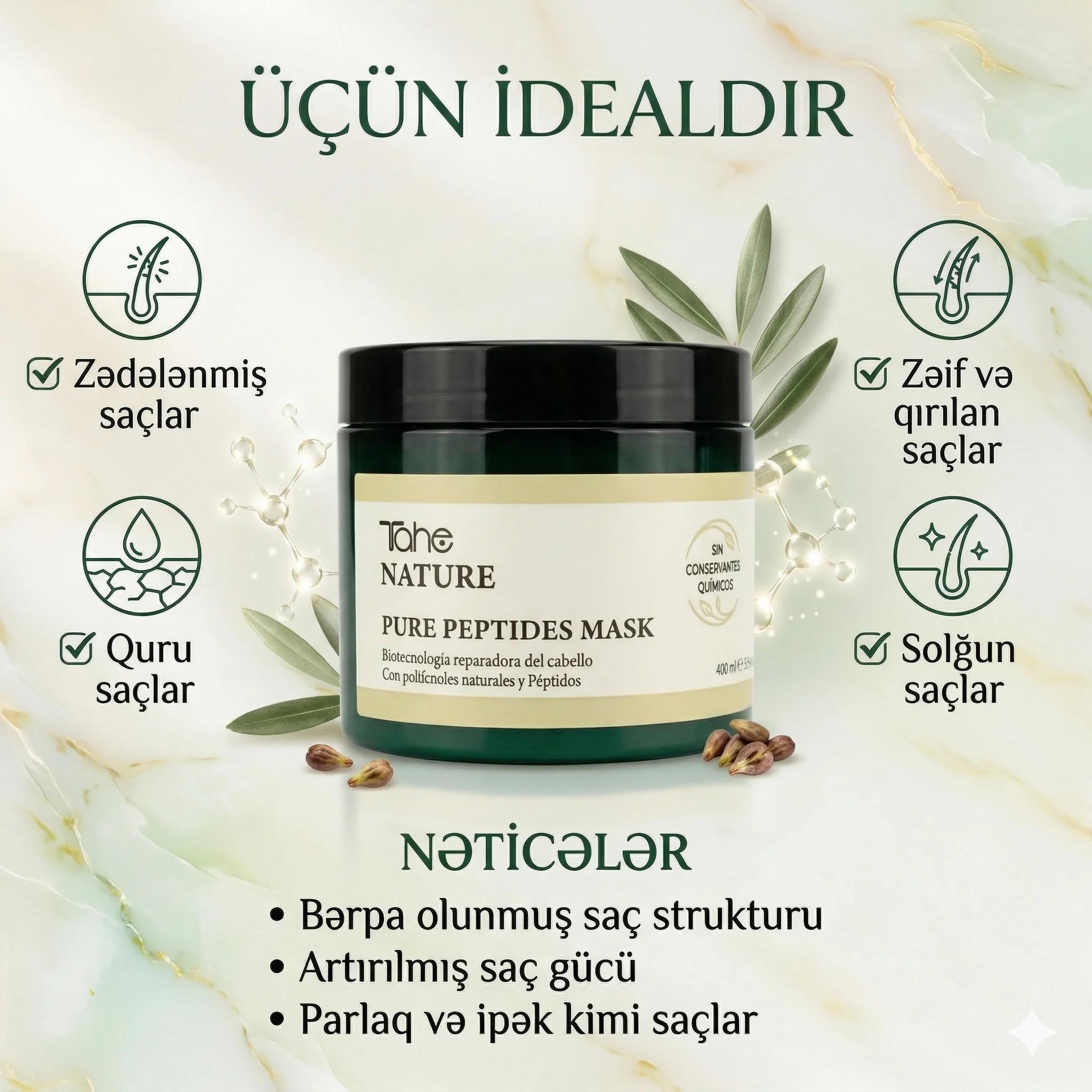 Tahe Nature Pure Peptides Mask 400ml - миниатюра 4