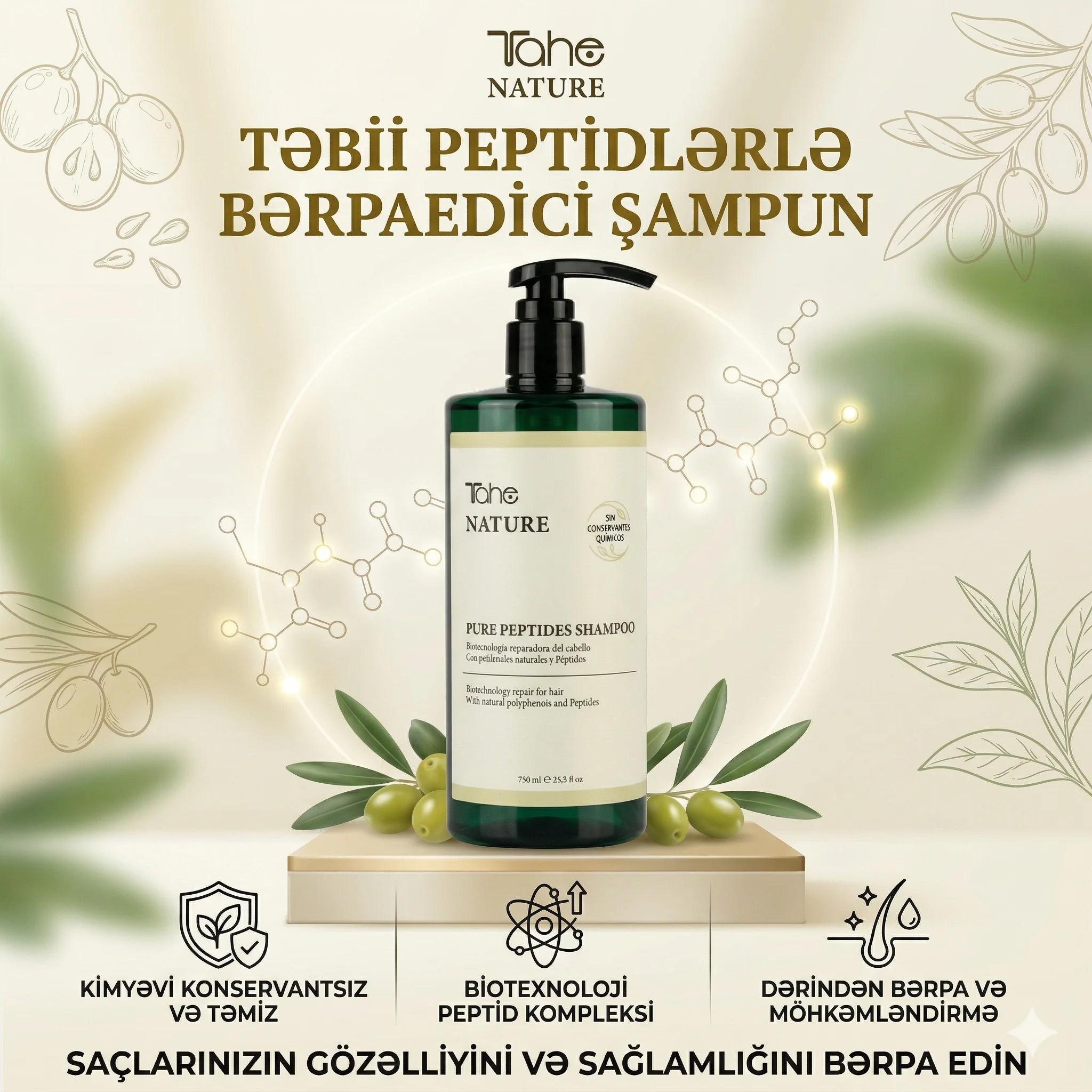 Tahe Nature Pure Peptides Shampoo 750 ml - миниатюра 2