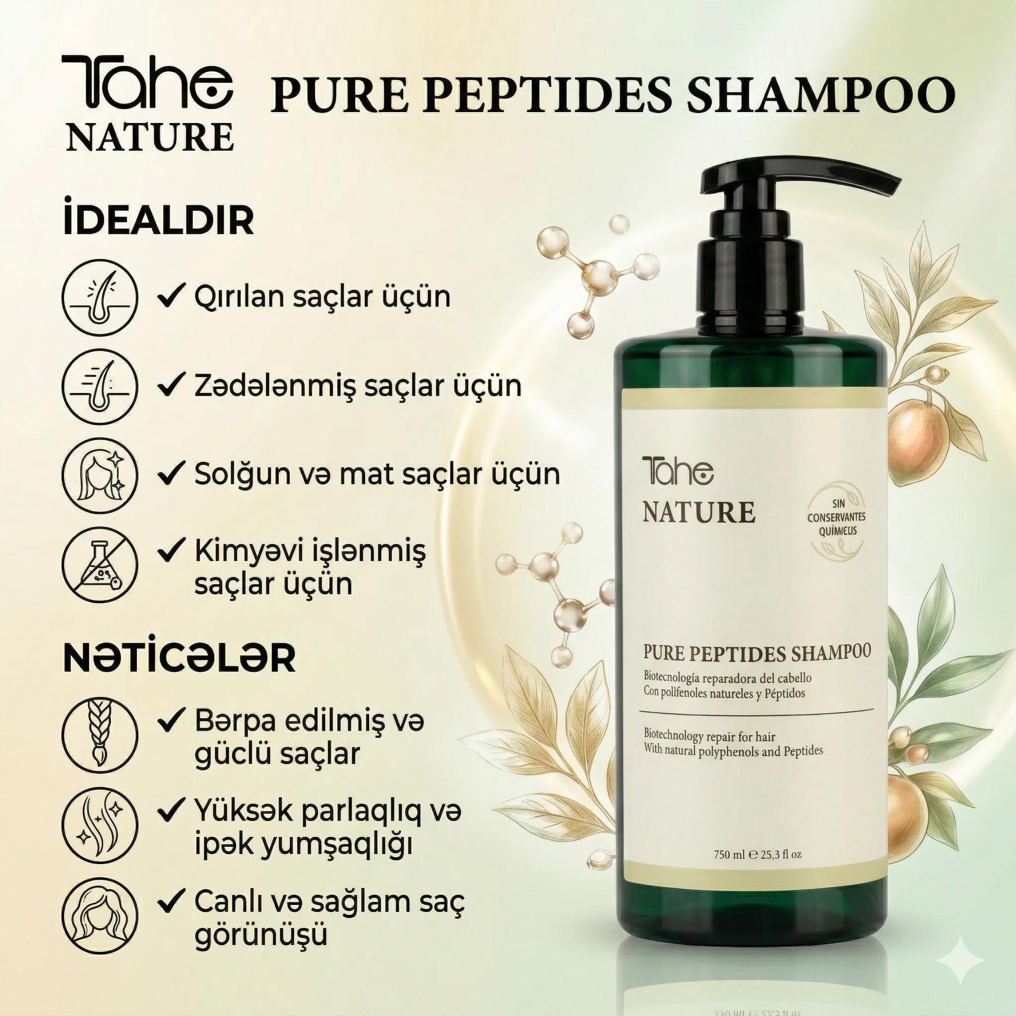 Tahe Nature Pure Peptides Shampoo 750 ml - миниатюра 4