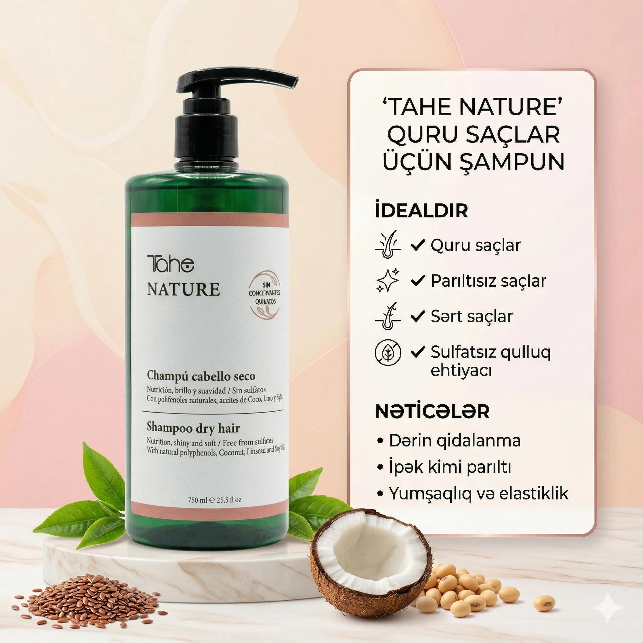 Tahe Nature Shampoo Dry Hair 750 ml - миниатюра 4