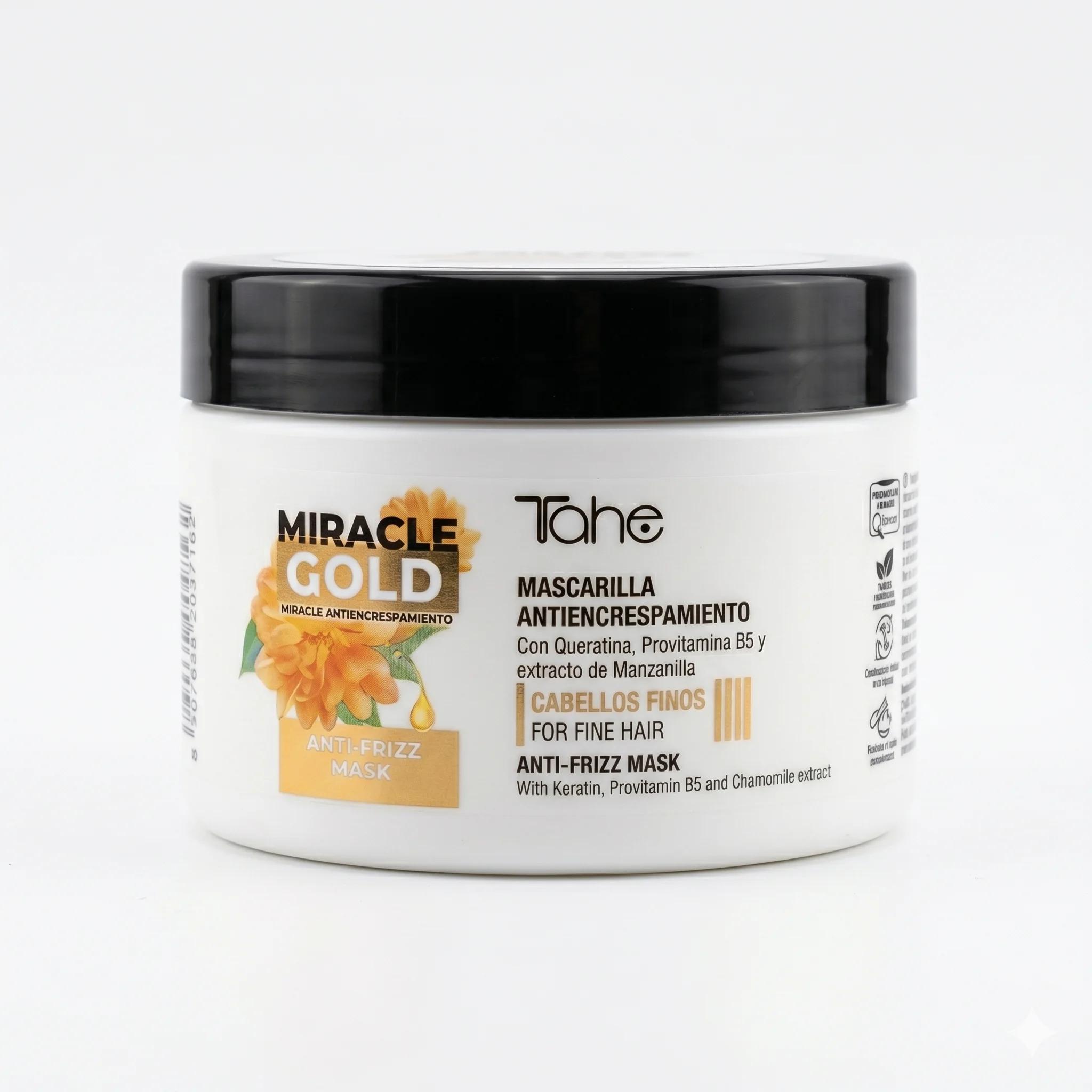 Tahe Miracle Gold Anti-Frizz Mask For Thick Hair 300ml - изображение 1