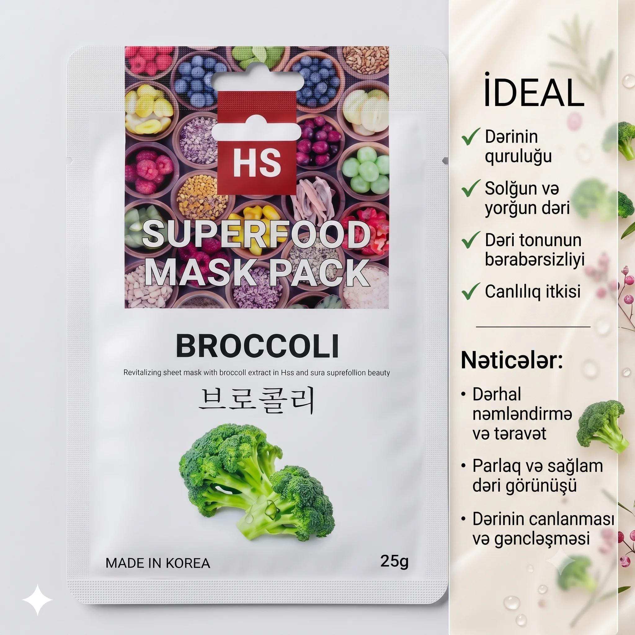 Parça maska HS International Botanical Fit Broccoli 25q - миниатюра 4