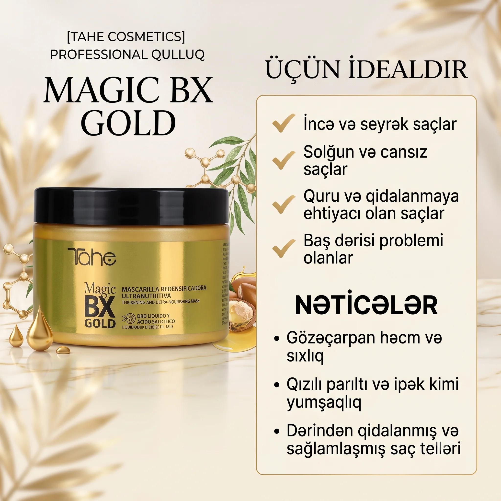 Tahe Magic BX Gold Mask 300ml - миниатюра 4