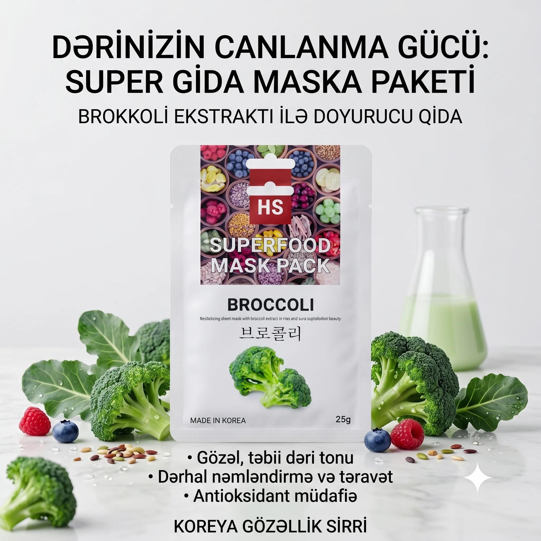 Parça maska HS International Botanical Fit Broccoli 25q - миниатюра 2